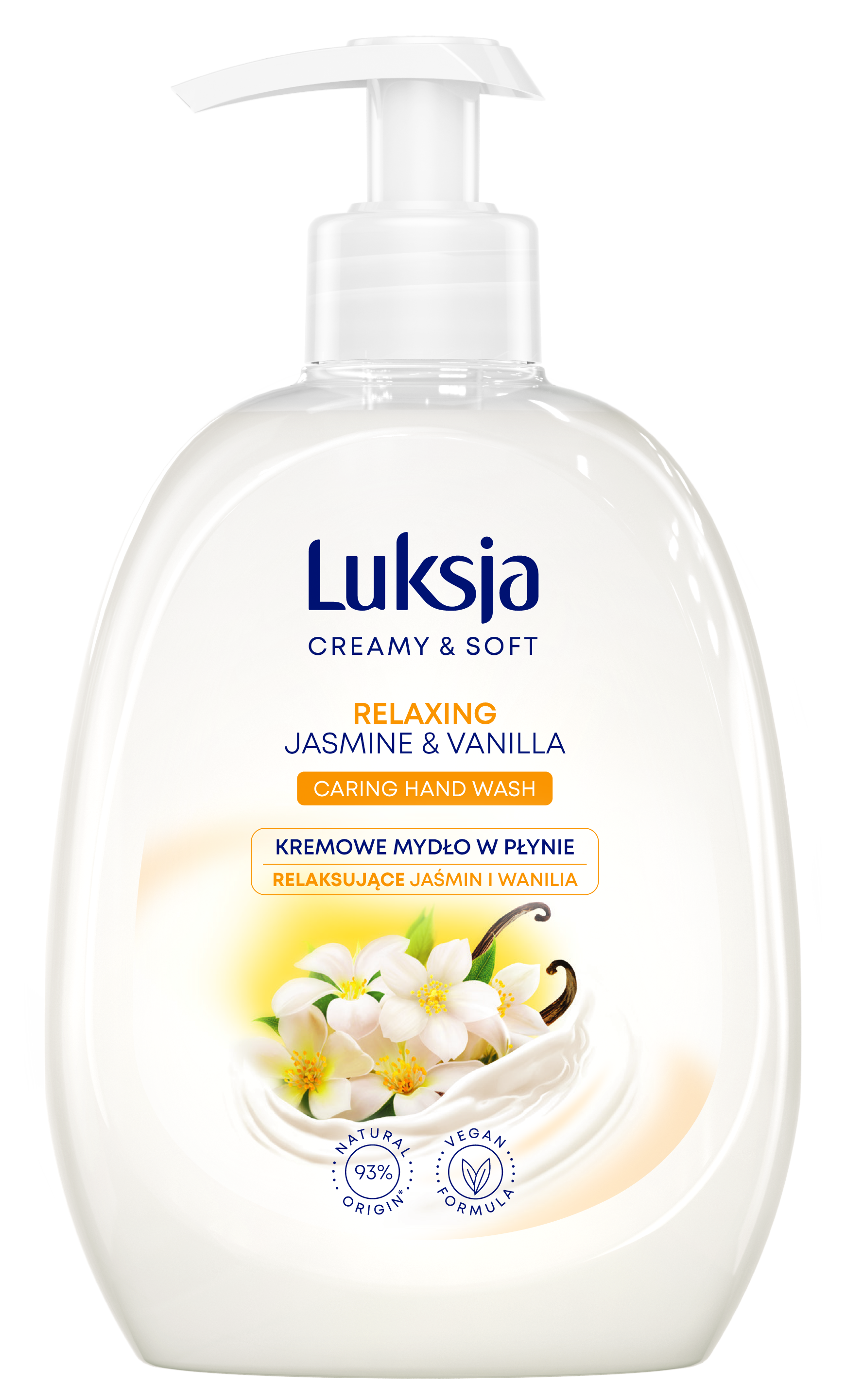 Luksja Creamy & Soft Kremowe Mydło W Płynie Jaśmin I Wanilia 500 Ml