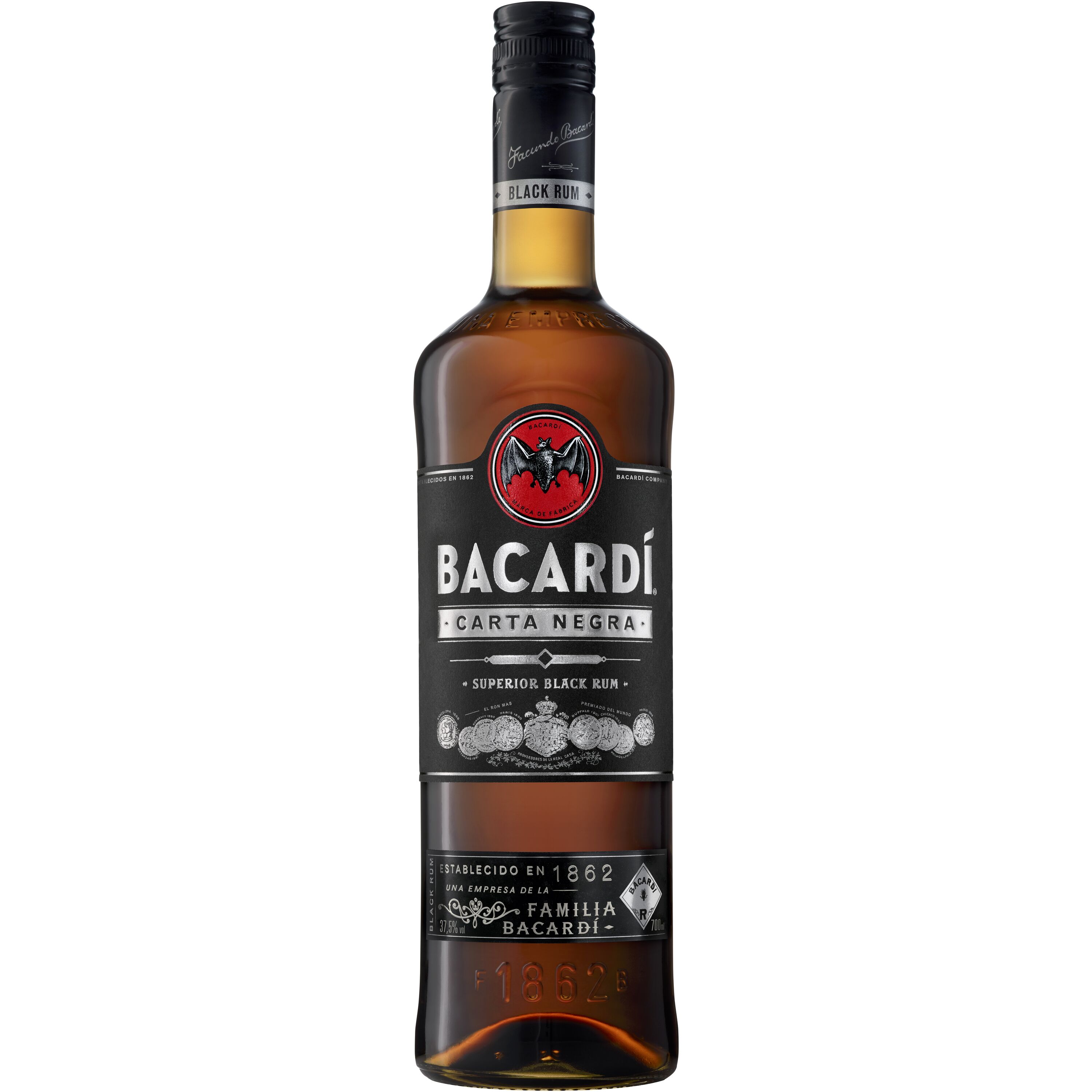 Rum Bacardi Carta Negra 37,5% 700Ml