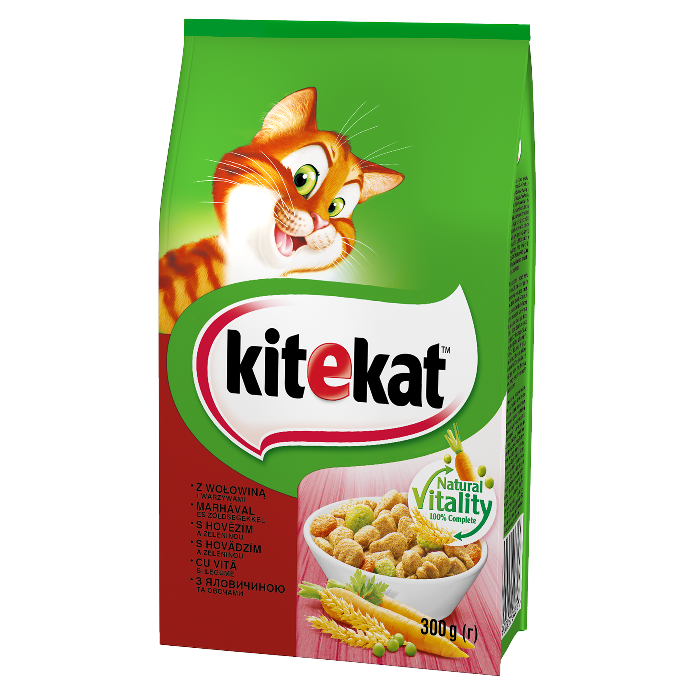 Kitekat Sucha Karma Z Wołowiną I Warzywami 300G