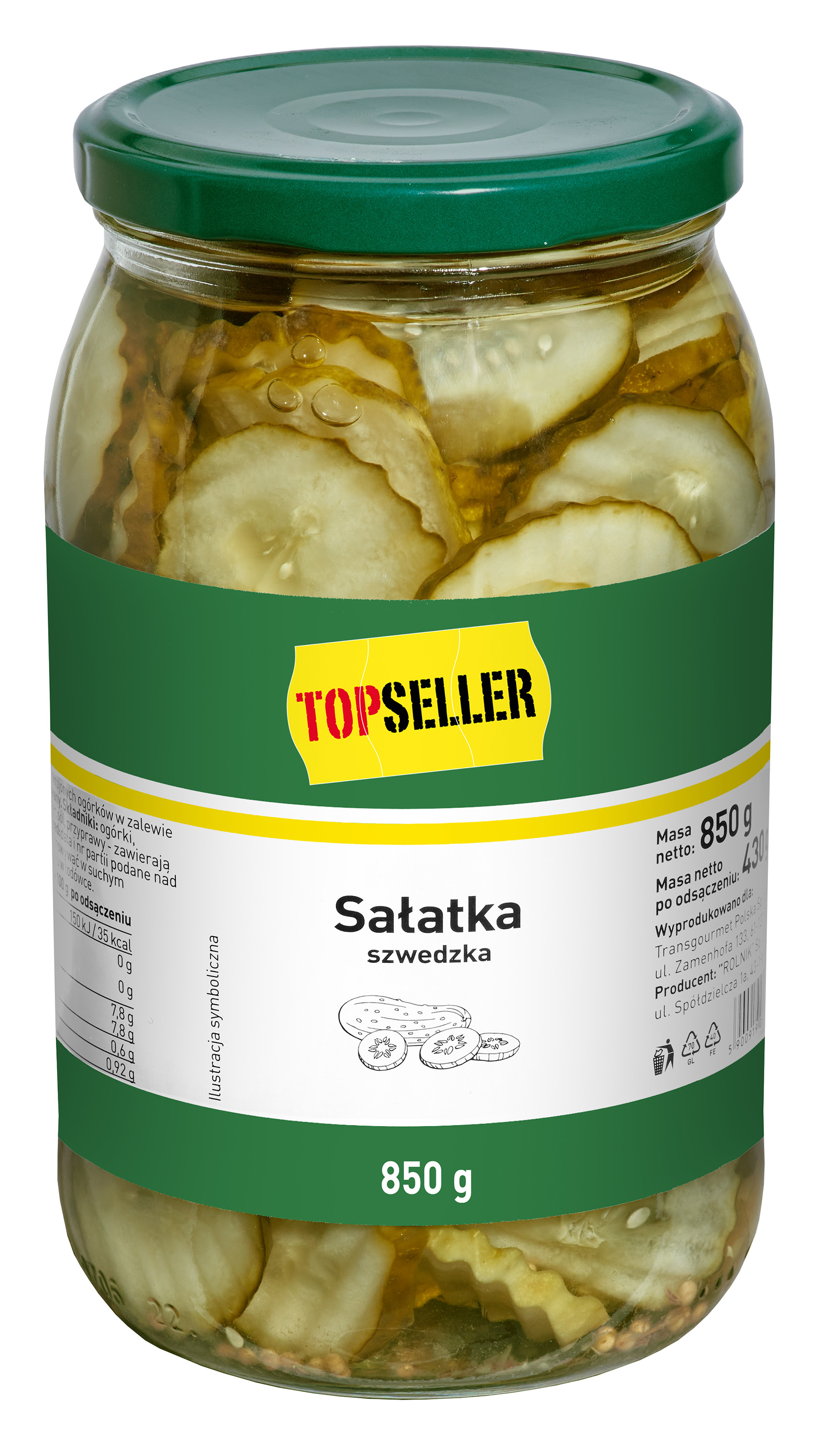 Topseller Sałatka Szwedzka 850 G