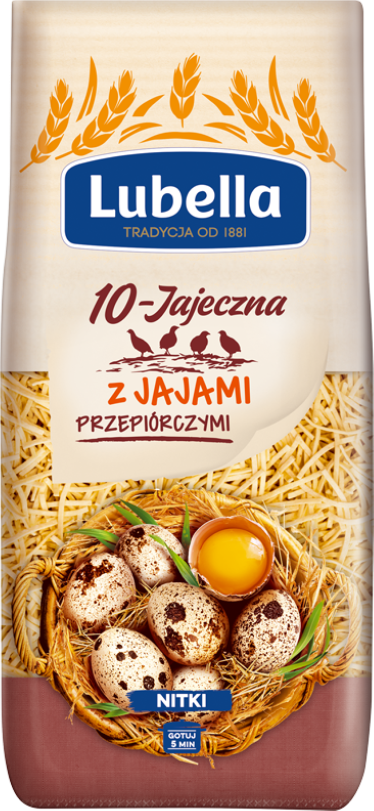 Lubella 10-Jajeczna Z Jajami Przepiórczymi Makaron Nitki 250 G