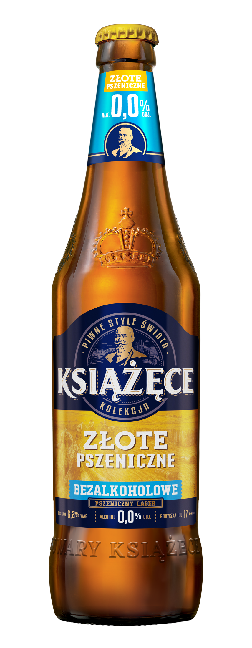 Piwo Książęce Złote Pszeniczne 0,0% 500Ml Butelka Zwrotna