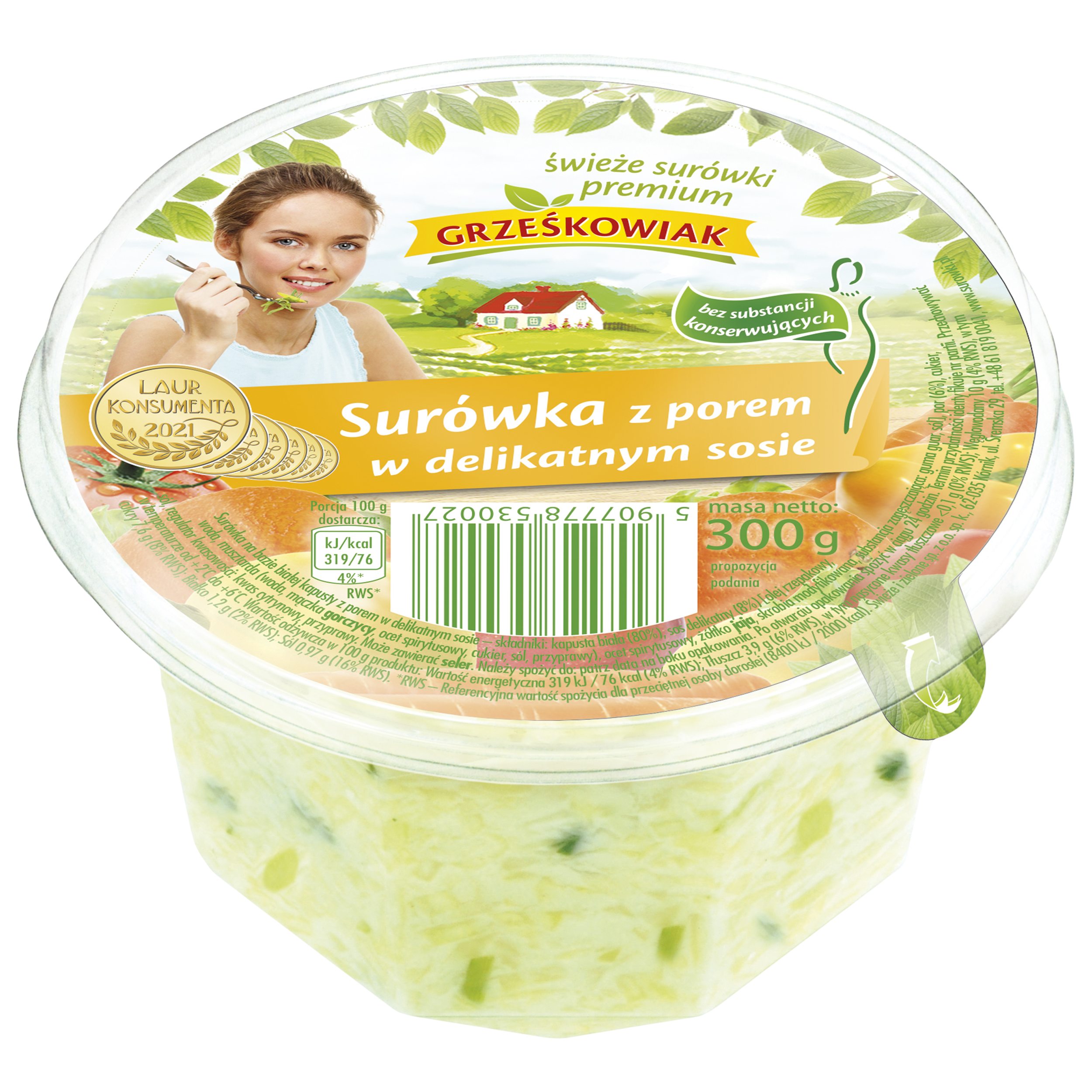 Surówka Z Porem W Delikatnym Sosie Polska 300G Grześkowiak