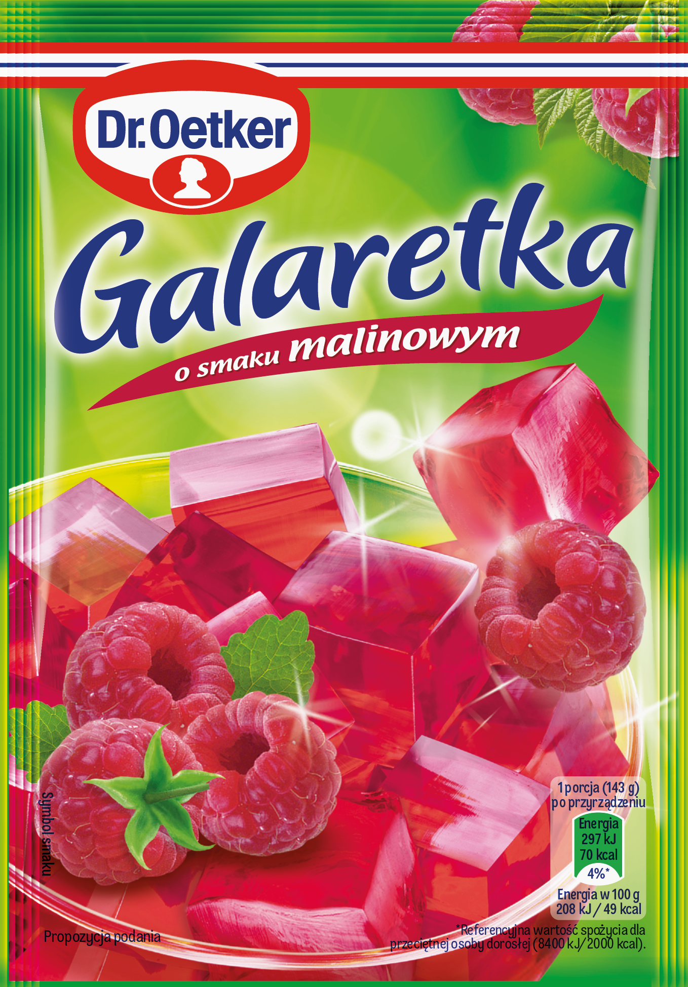 Dr. Oetker Galaretka O Smaku Malinowym 72 G