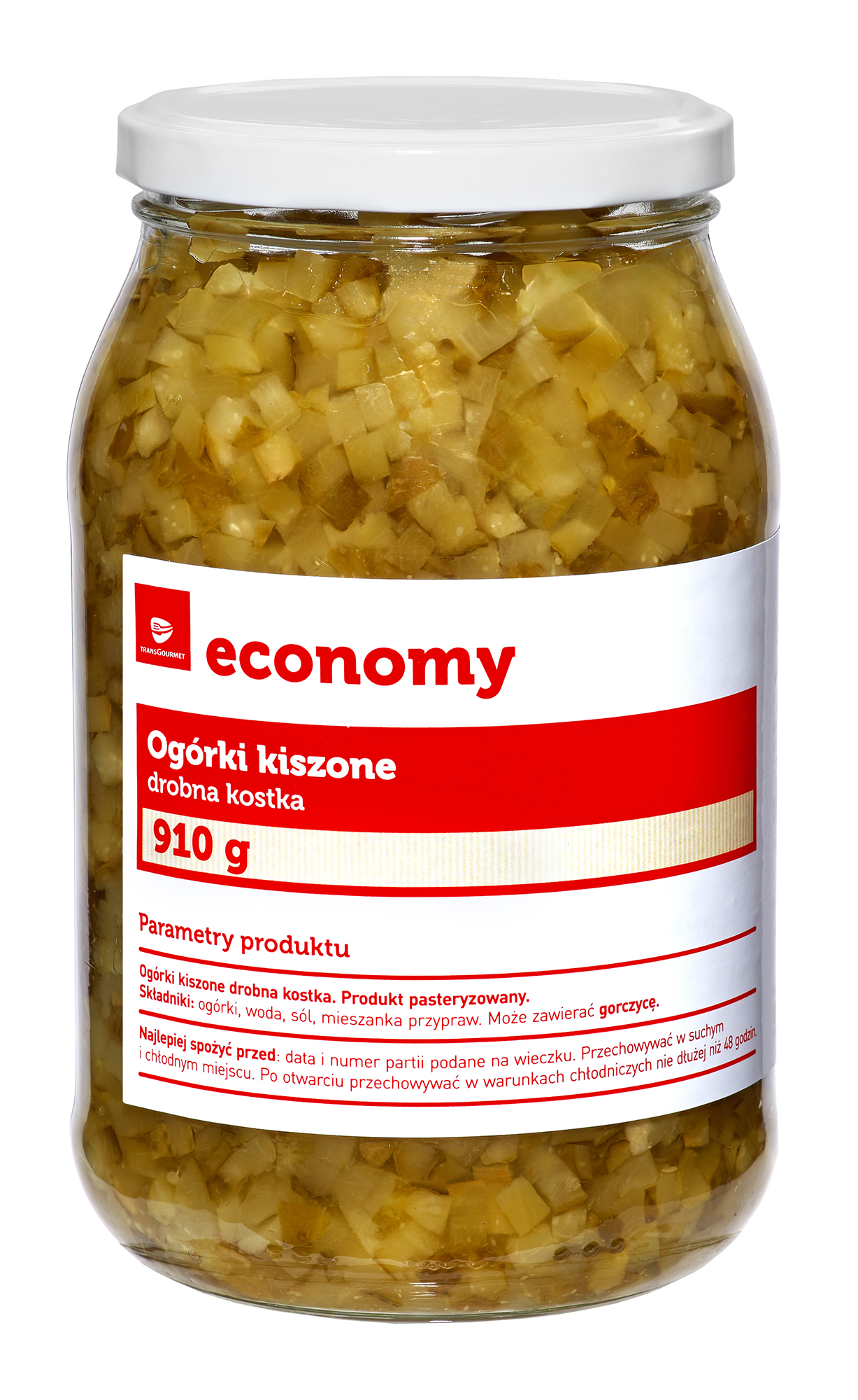 Tge Ogórki Kiszone Drobna Kostka 910G/580G