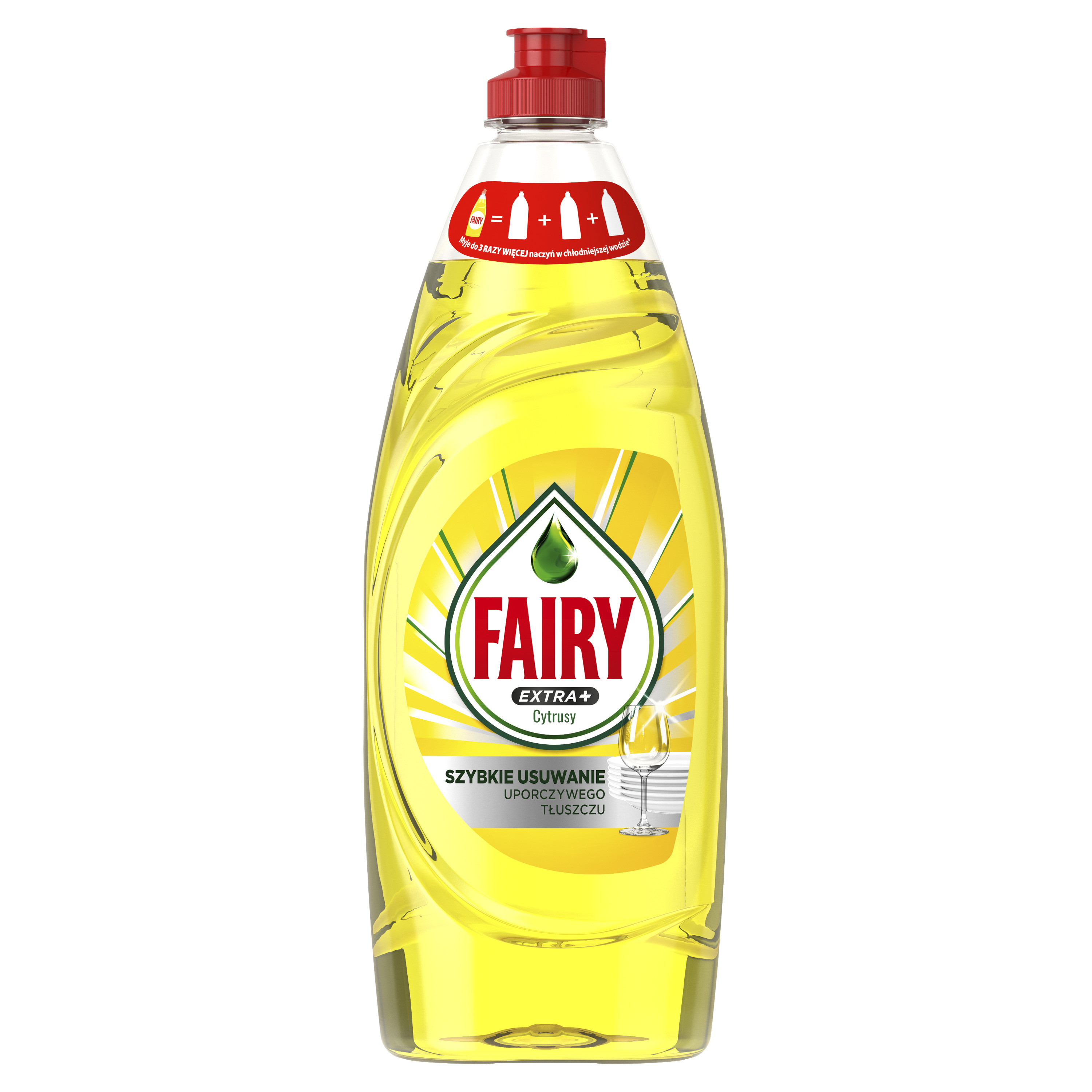 Fairy Extra Plus Cytrusy Płyn Do Mycia Naczyń. Najlepsza Formuła Marki Fairy Do Szybkiego Usuwania Silnie Przywierającego Tłuszczu 650Ml
