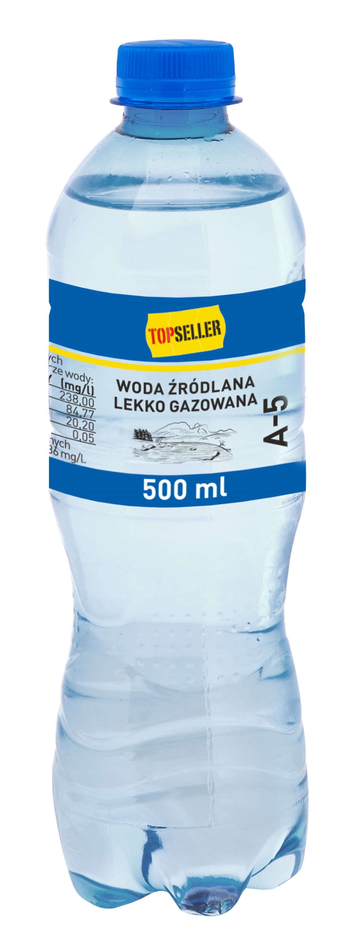 Topseller Woda Źródlana Lekko Gazowana 500 Ml