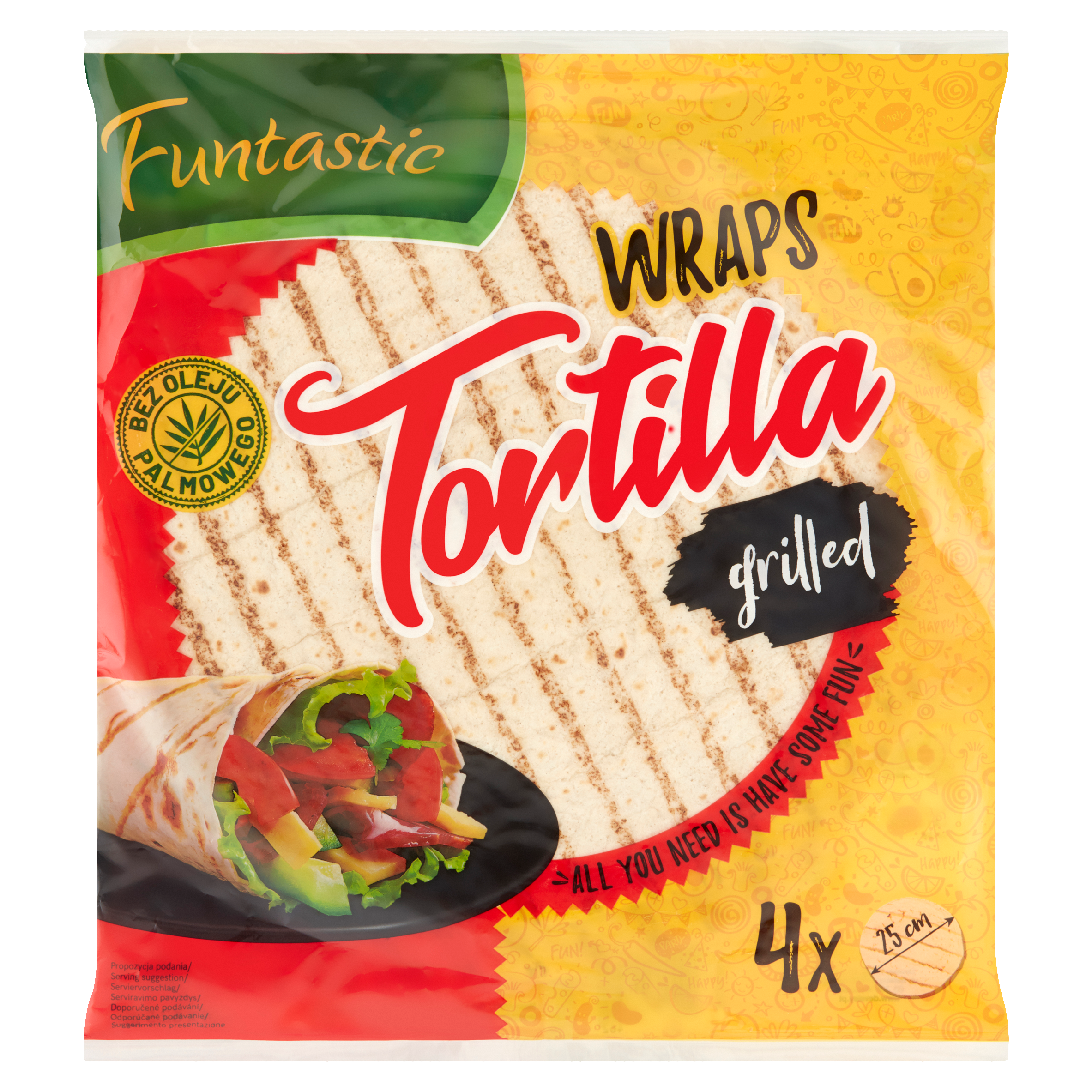 Funtastic Tortilla Grillowana 4 X 25 Cm 250 G