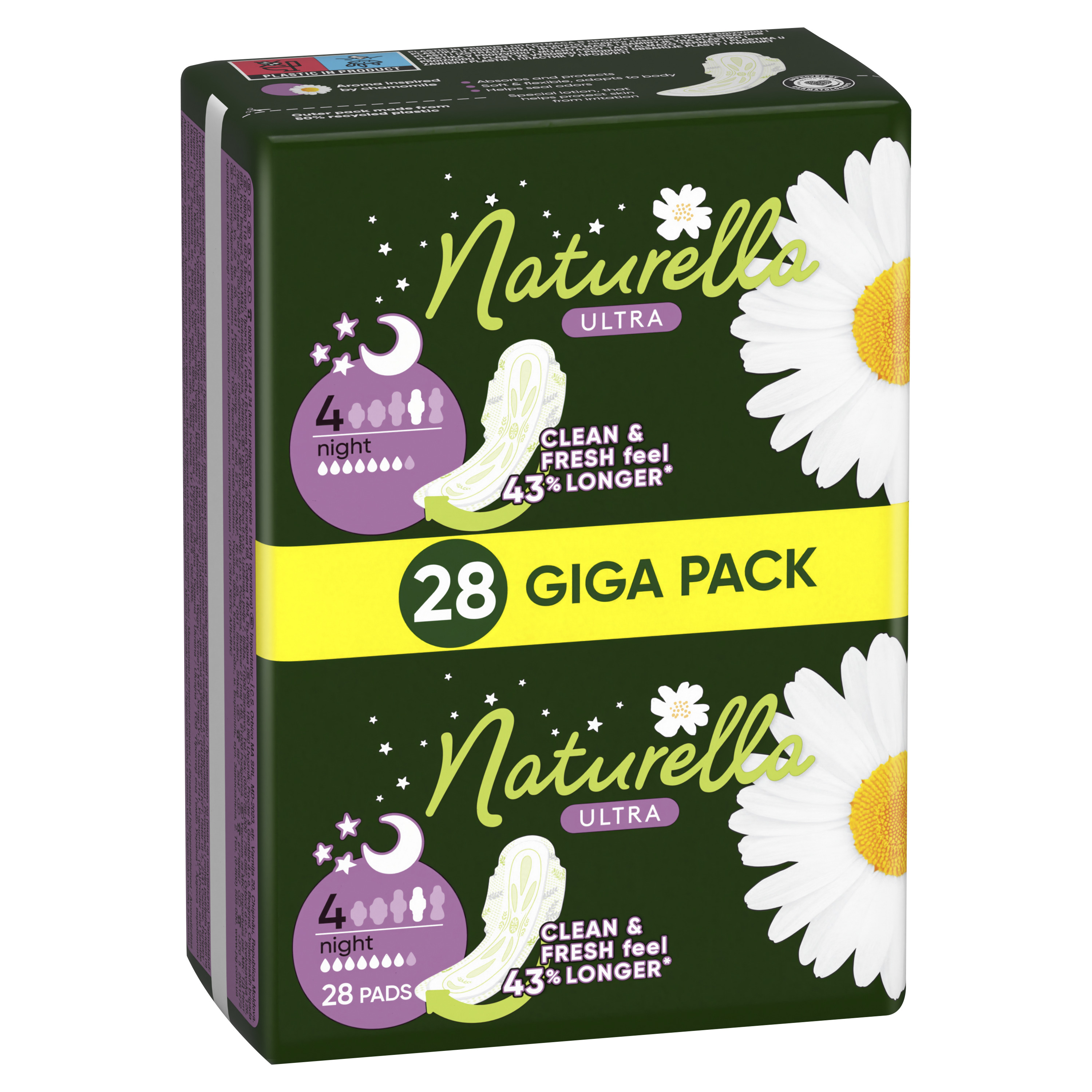 Naturella Ultra Night, Podpaski Ze Skrzydełkami, 28 Sztuk