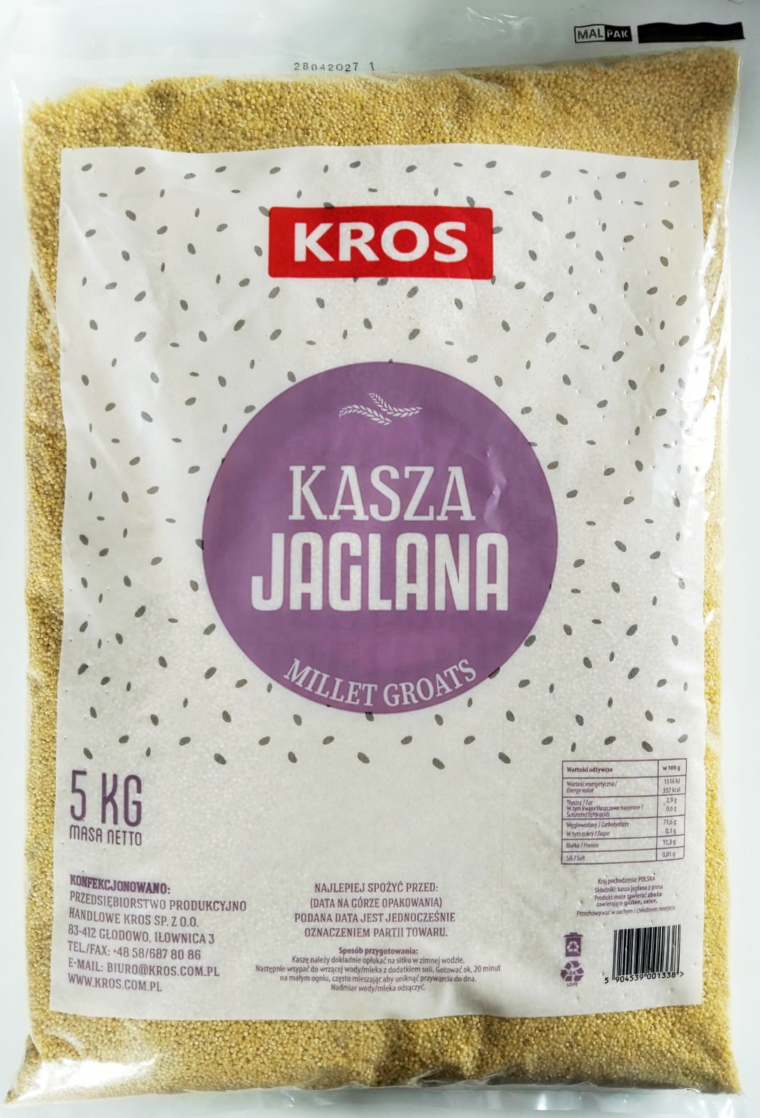 Kros Kasza Jaglana 5 Kg