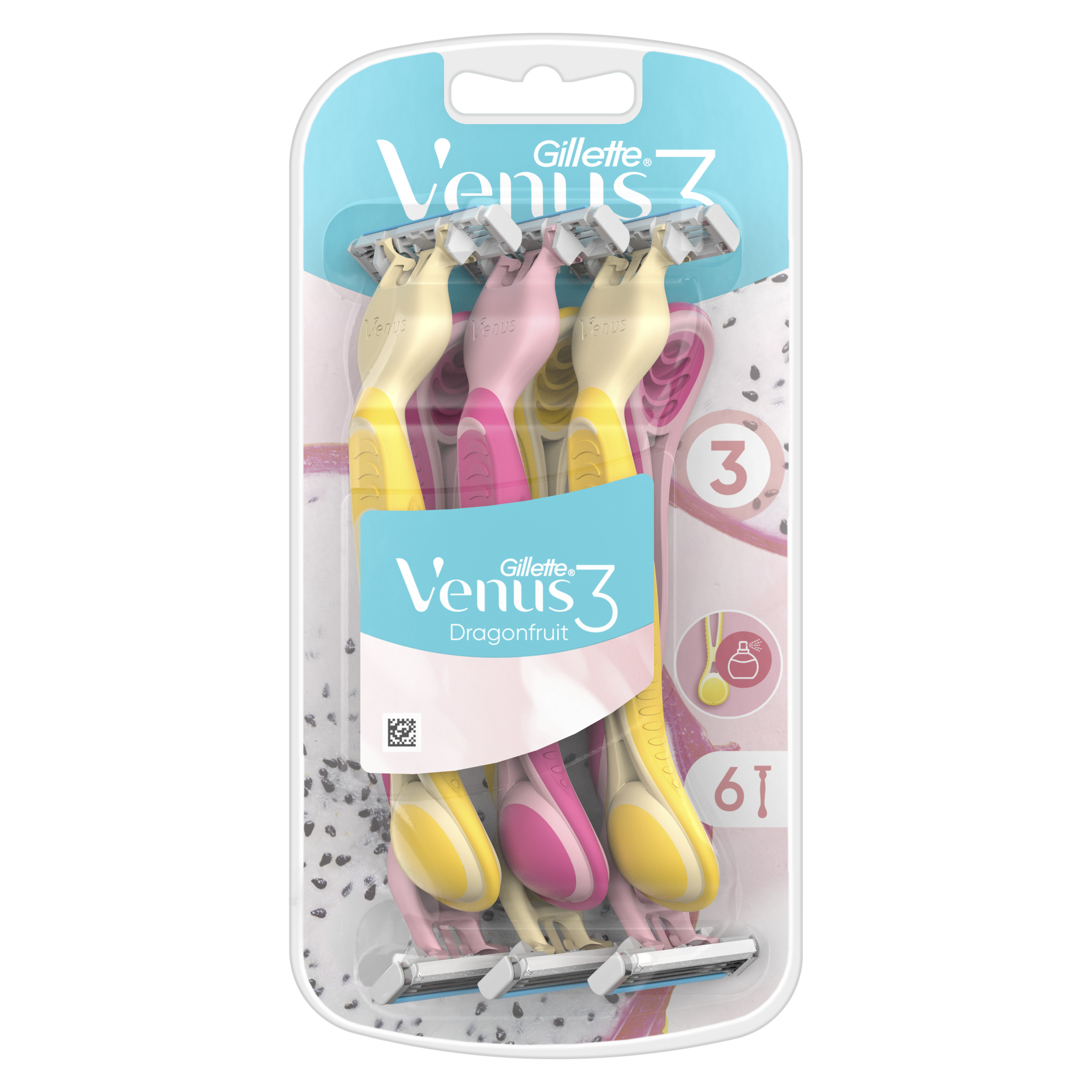 Gillette Venus Comfort Dragonfruit Maszynki Jednorazowe Do Golenia, Opakowanie 6 Sztuk