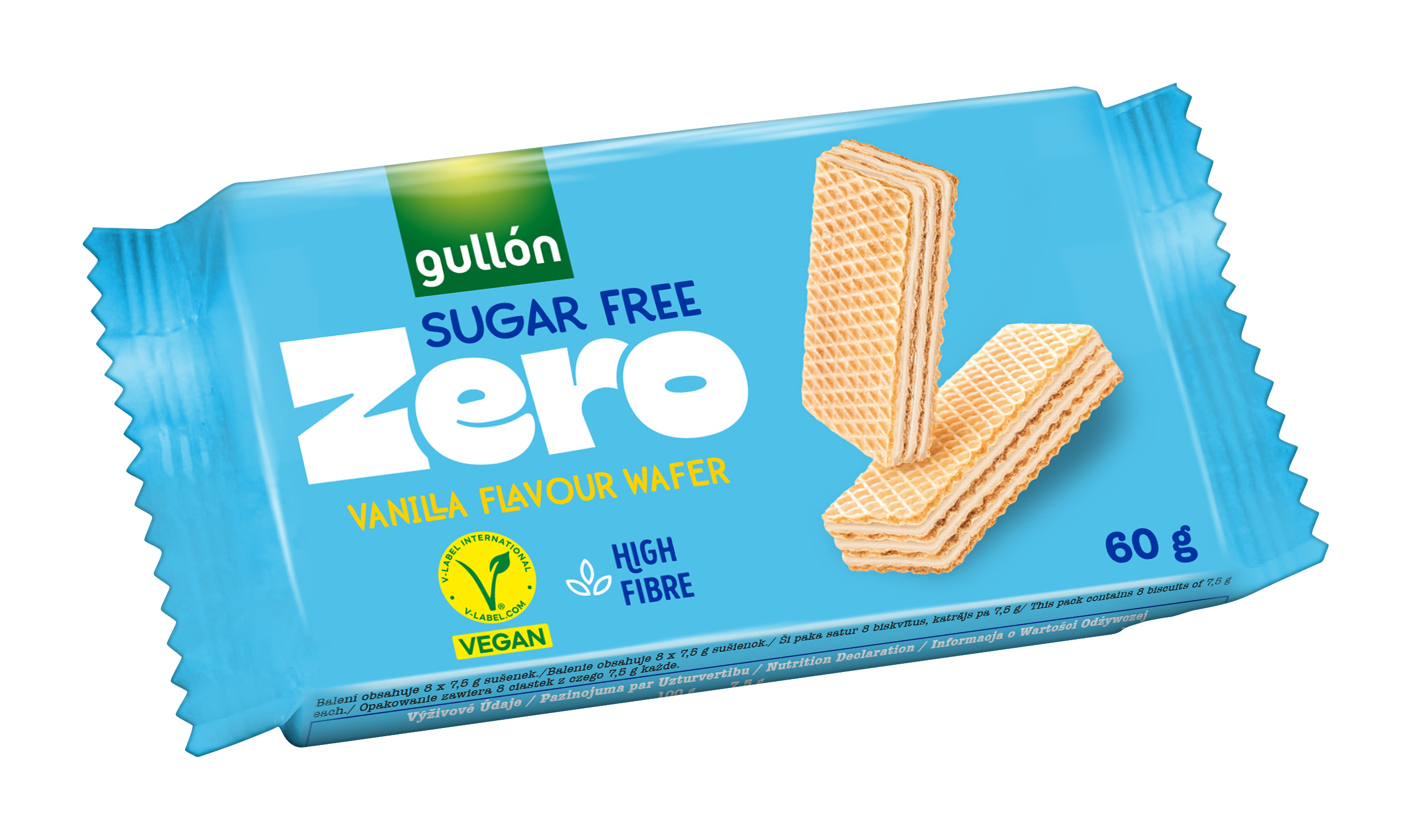 Gullón Sugar Free Wafle Z Nadzieniem O Smaku Waniliowym 60 G