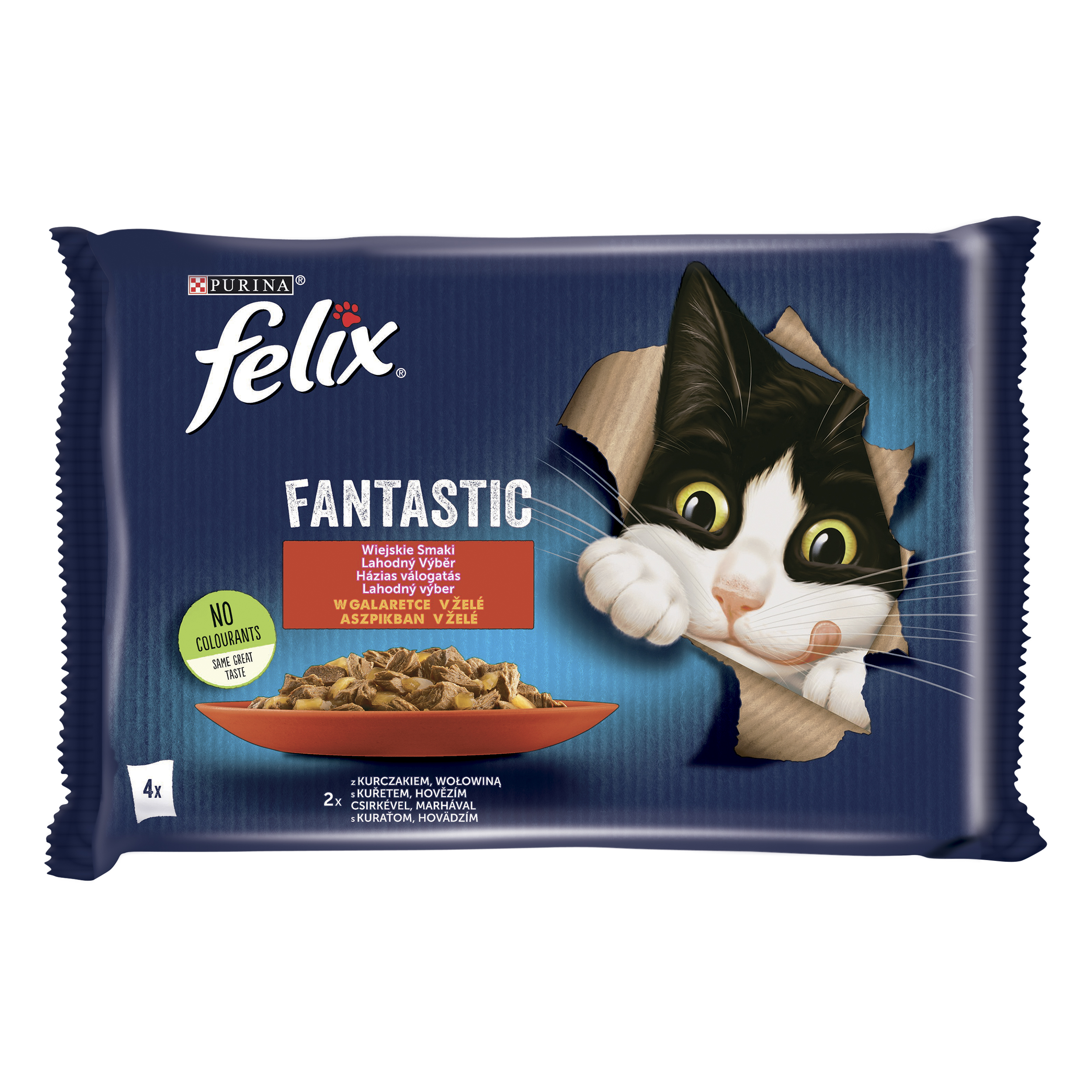 Felix Fantastic Mp Wołowina, Kurczak 4X85G = 340G