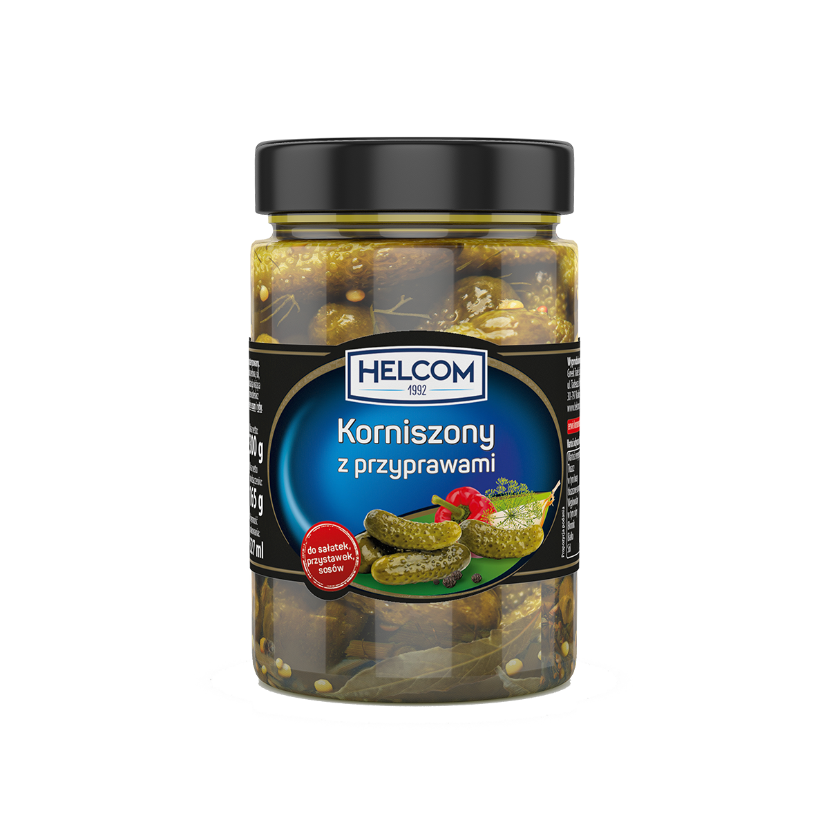 Ogórki Korniszony Z Przyprawami 327Ml Helcom