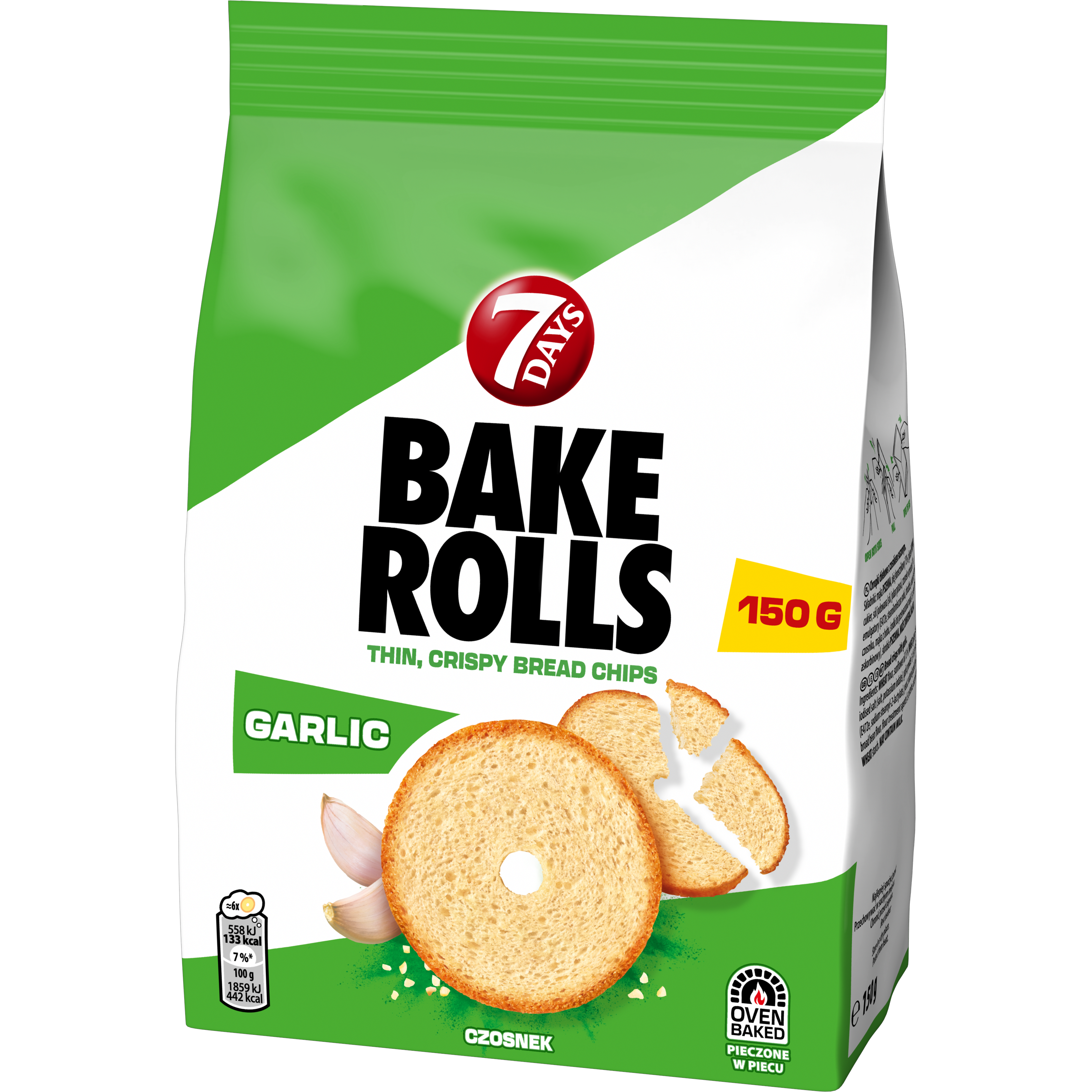7 Days Bake Rolls Czosnek 150G