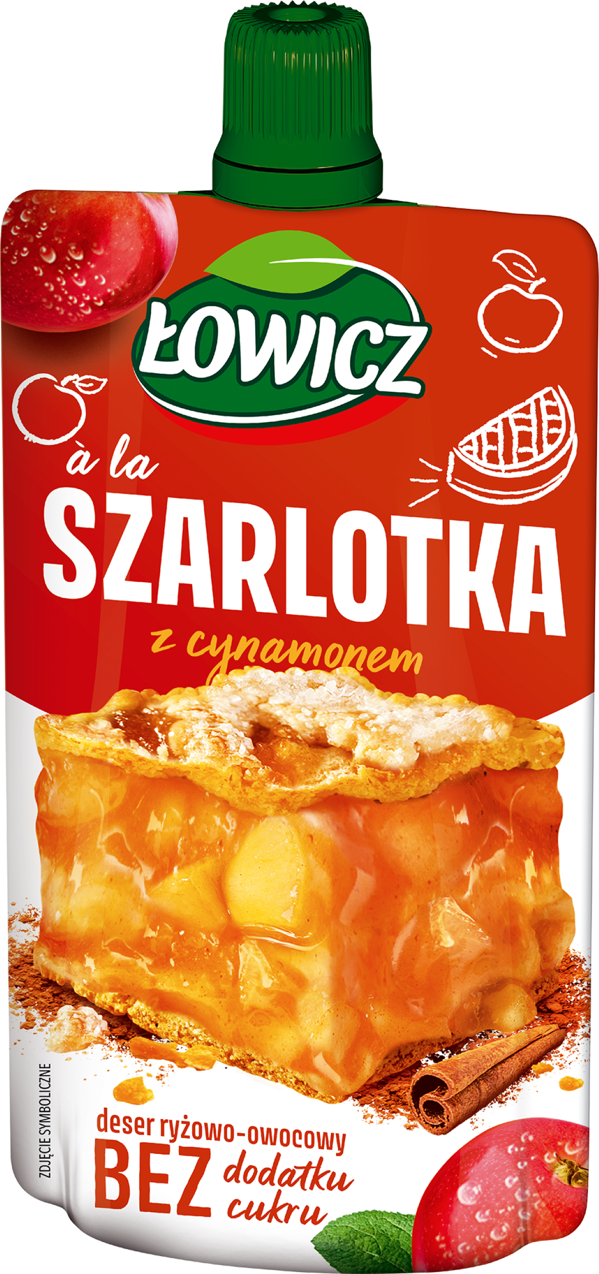 Łowicz Deser Ryżowo-Owocowy A'La Szarlotka Z Cynamonem 100 G