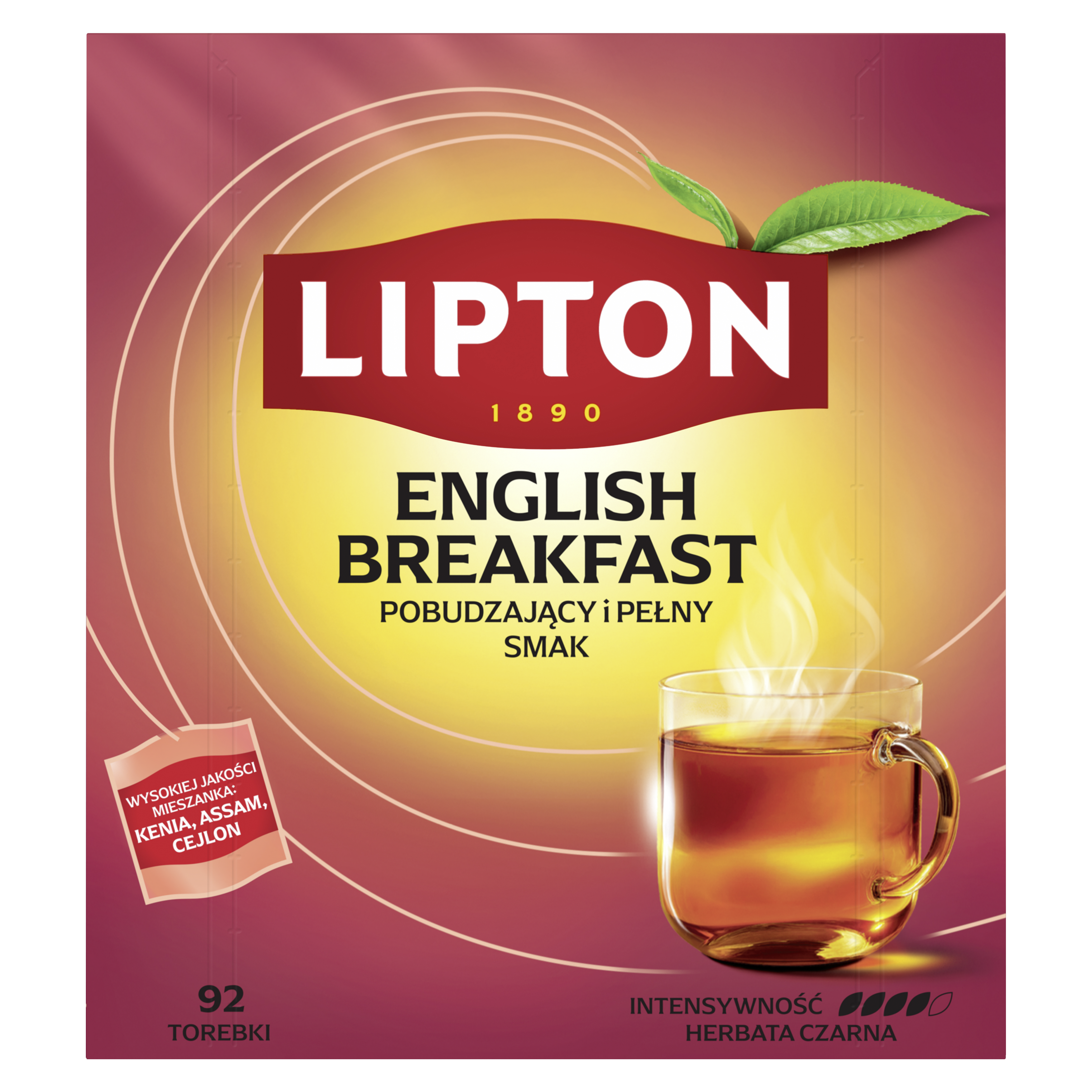 Lipton English Breakfast Herbata Czarna (92 Torebki)