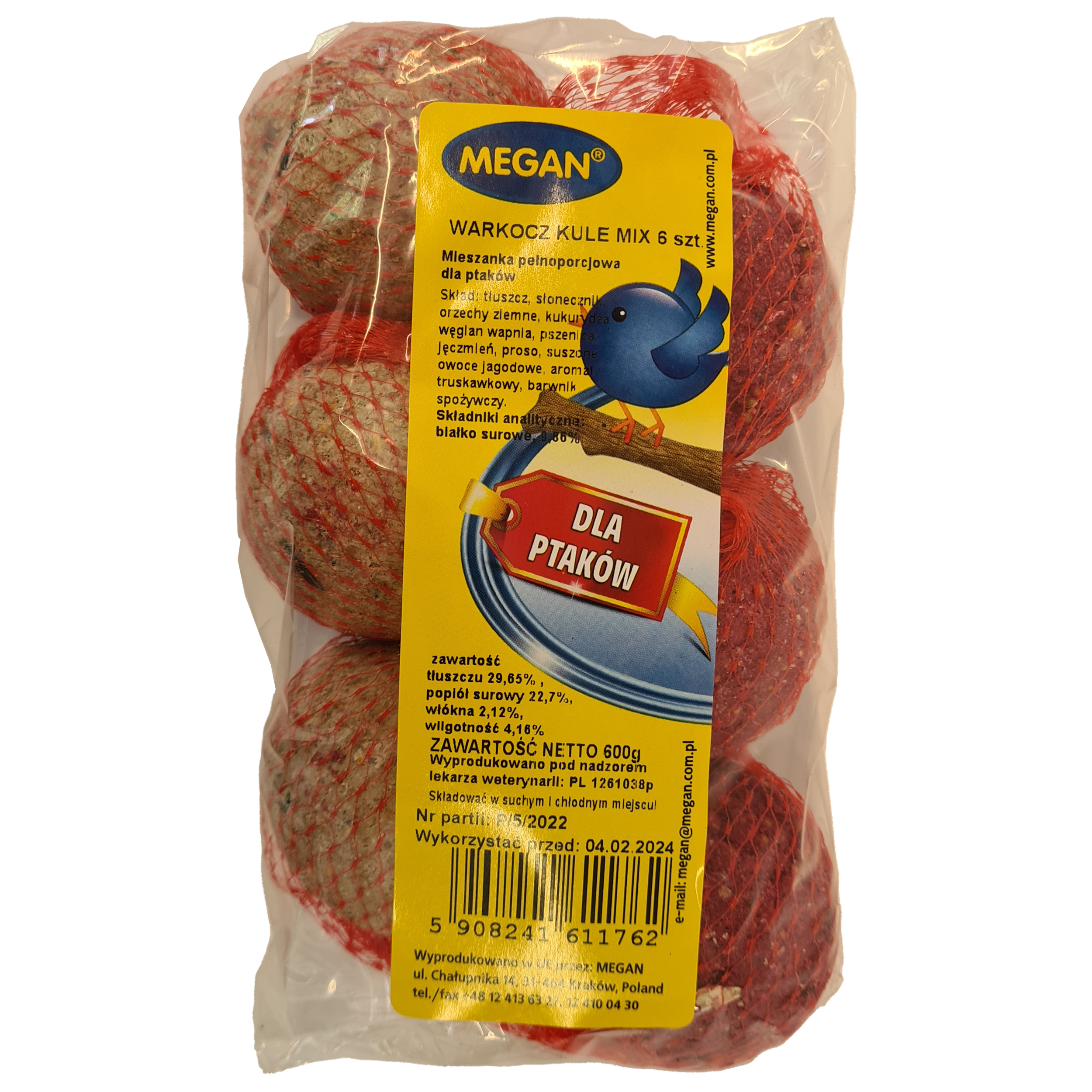 Megan Warkocz Kule Mix 6 Szt. (3 Klasyczne I 3 Truskawkowe) 600G