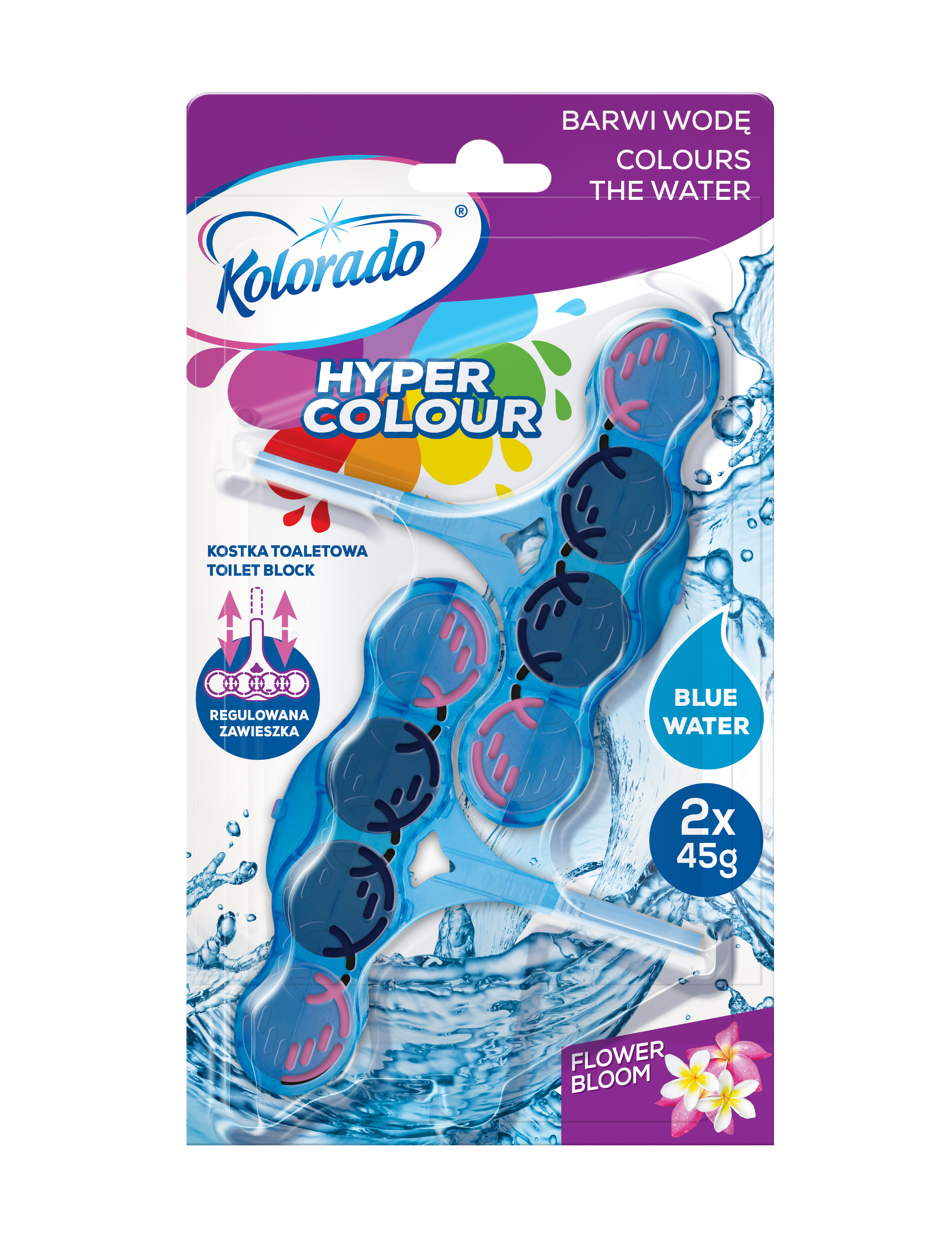 Kolorado Hyper Colour Kostka Wc Flower Bloom Duopack (2X45G)