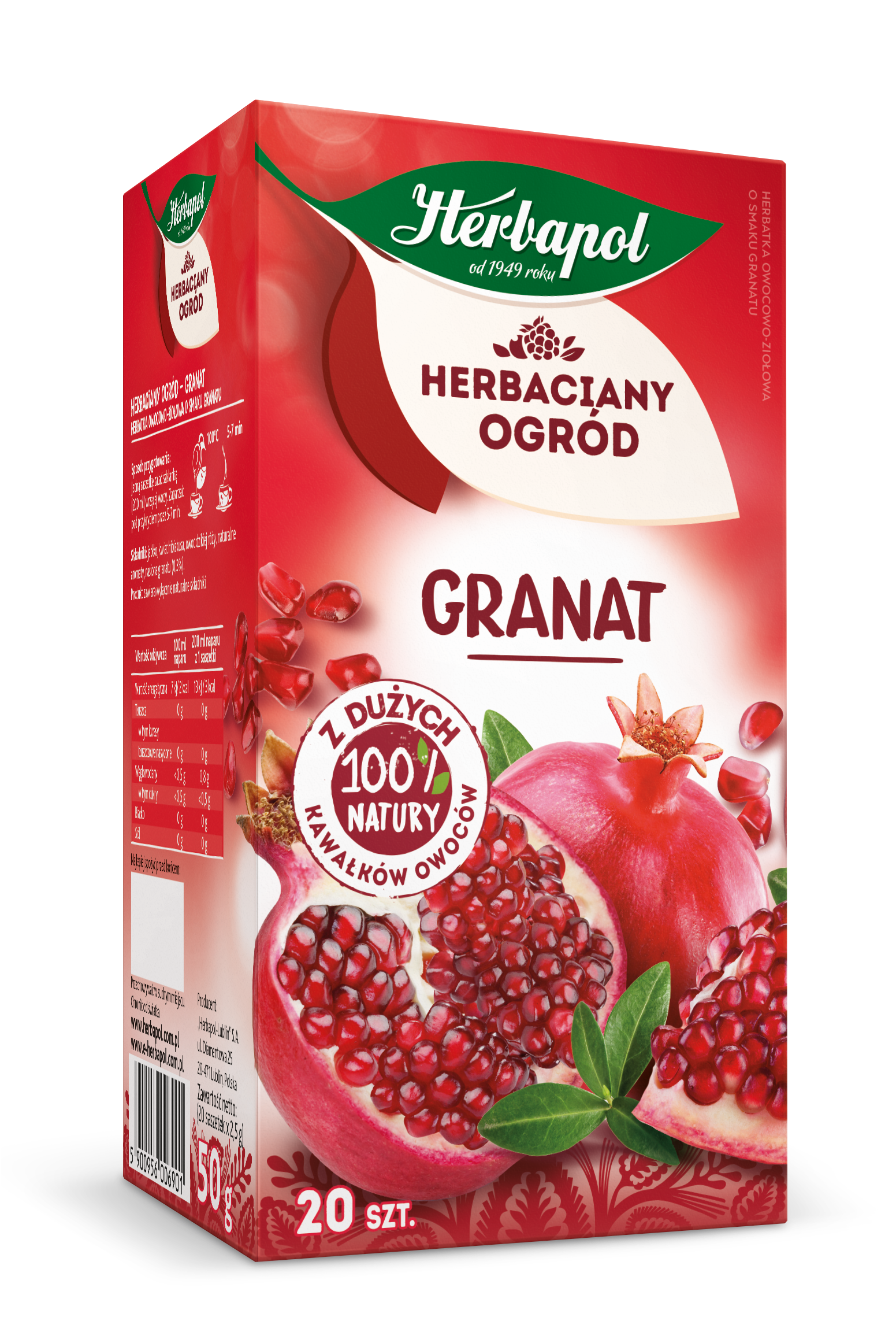 Herbaciany Ogród Granat (20 Torebek X 2,5G) 50G