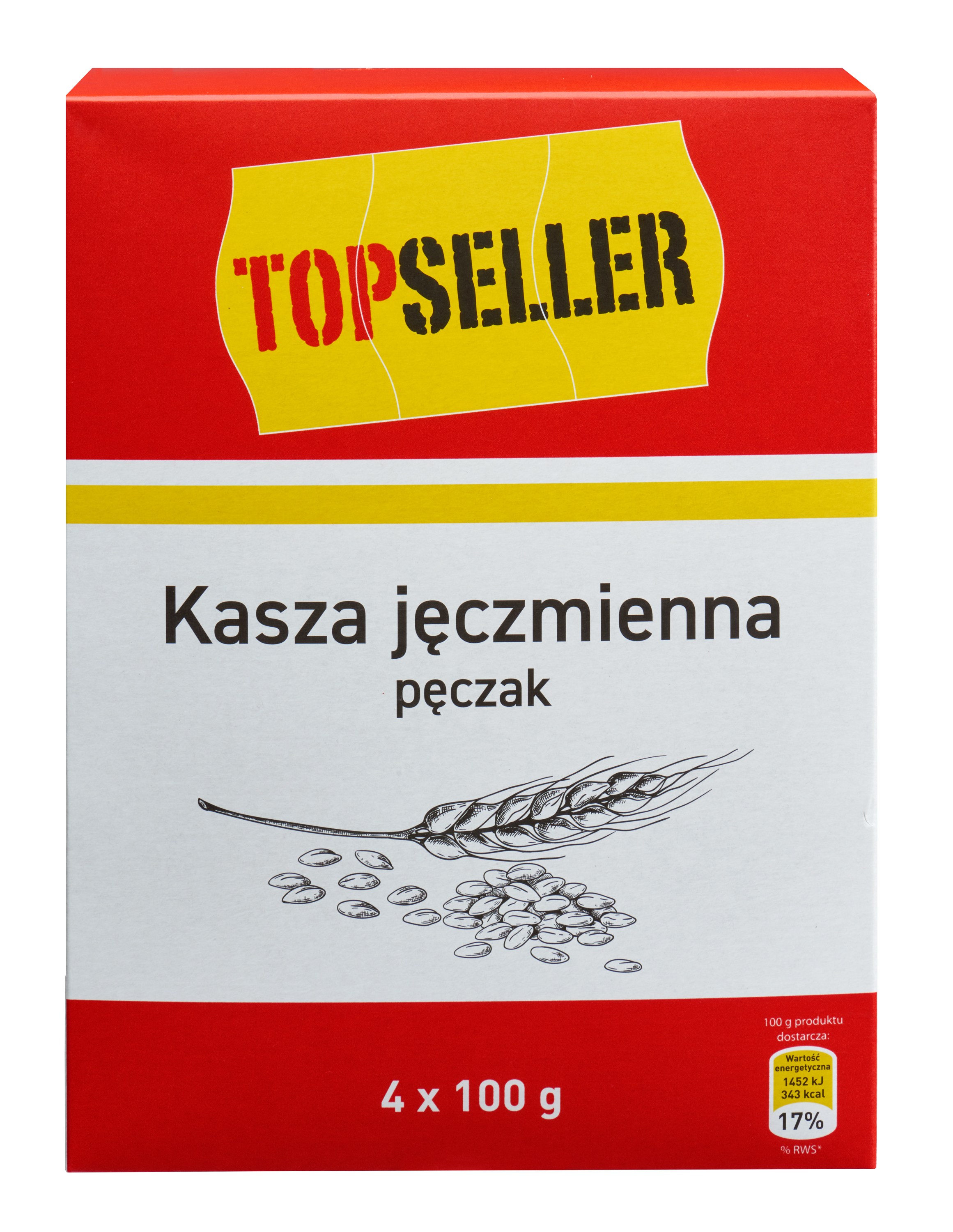 Topseller Kasza Jęczmienna Pęczak 4X100 G