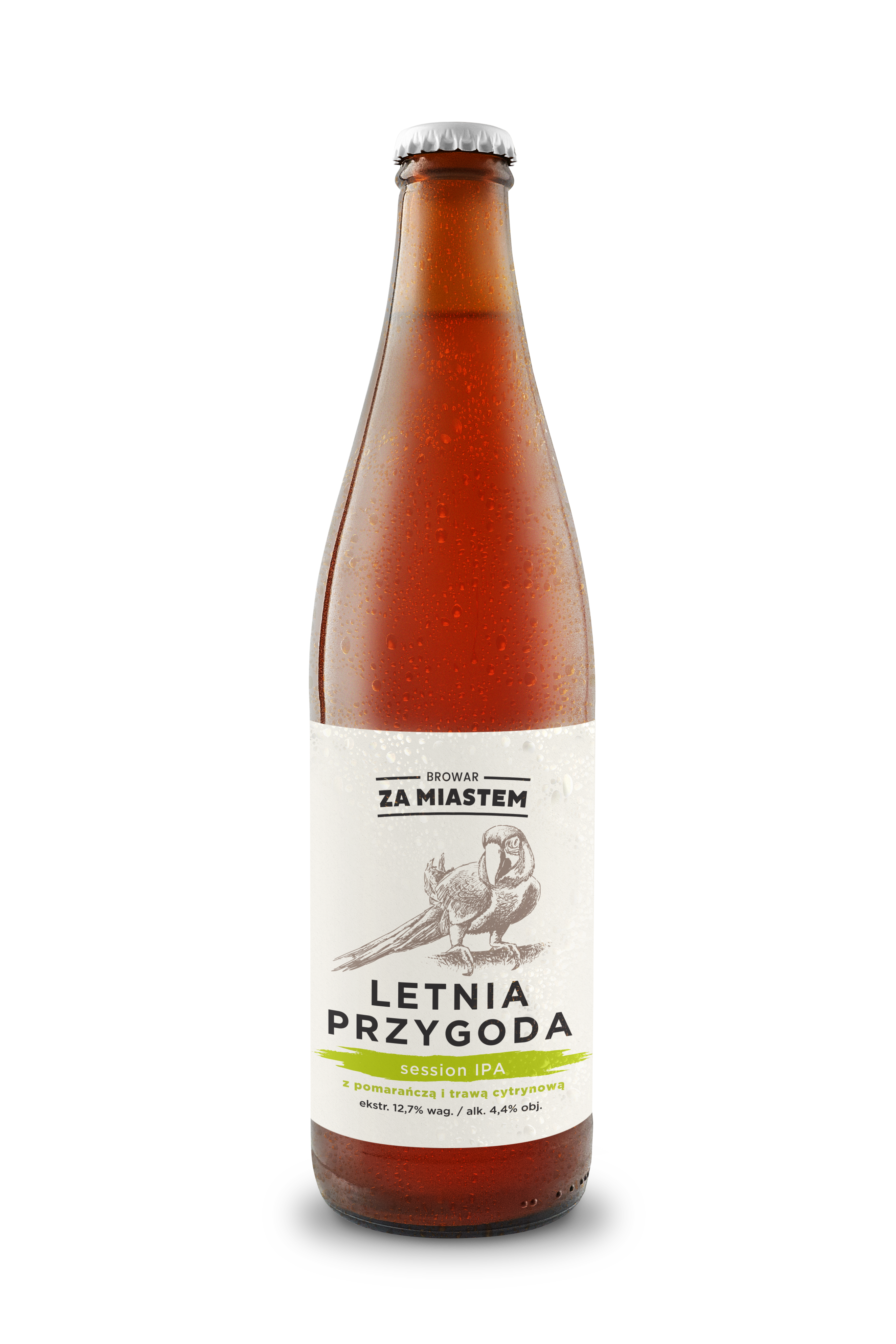 Browar Za Miastem Letnia Przygoda Piwo Session Ipa Z Pomarańczą I Trawą Cytrynową 4,0% 500 Ml Butelka Bezzwrotna