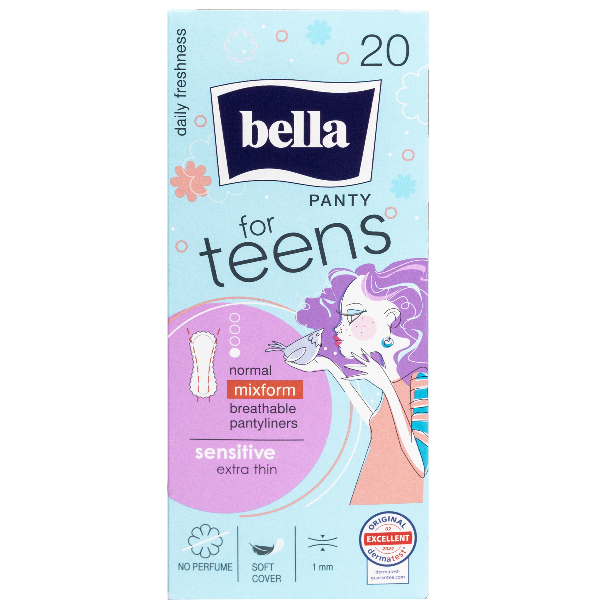 Ultracienkie Wkładki Bella For Teens Sensitive 20 Sztuk