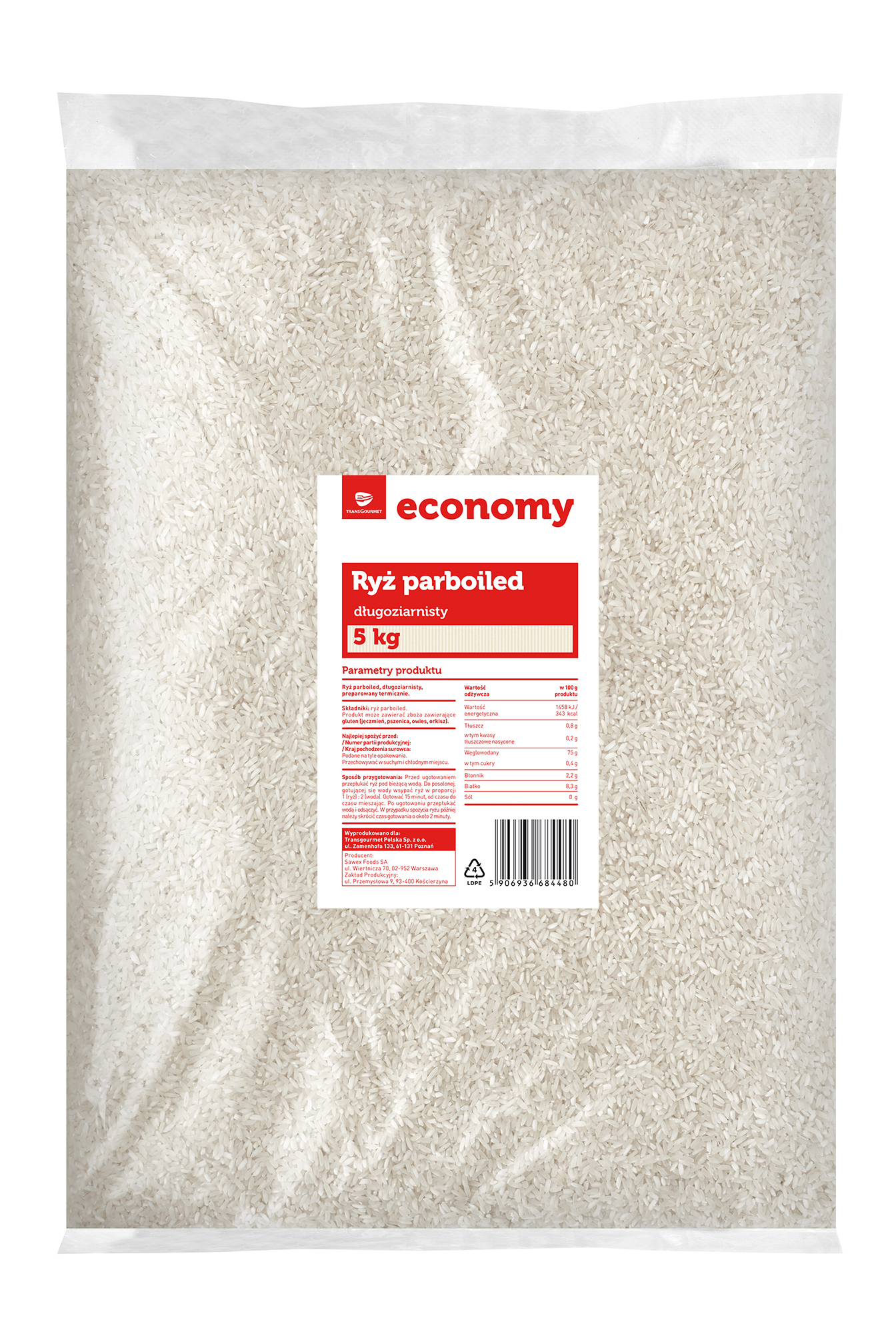 Tge Ryż Parboiled 5 Kg