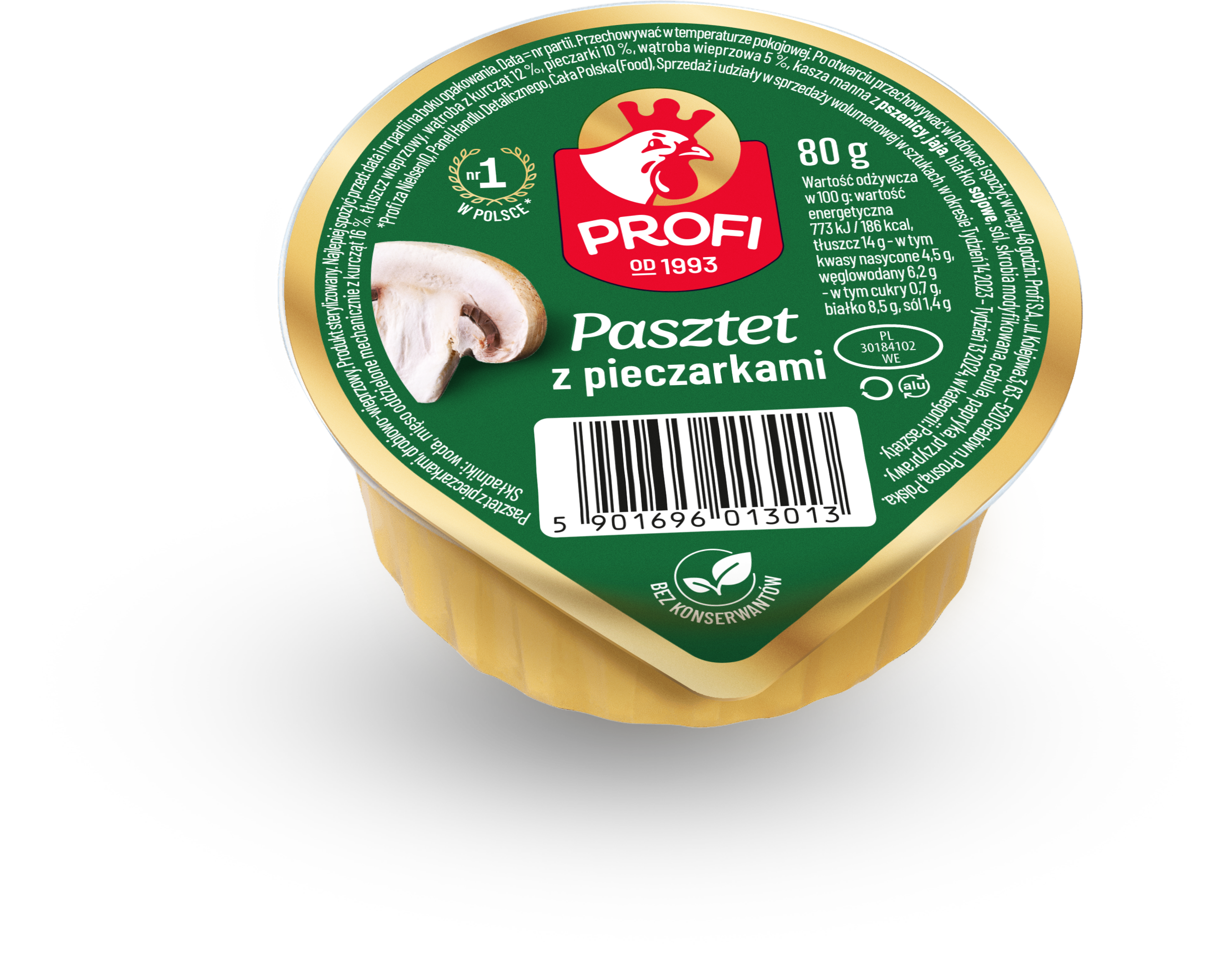 Profi Pasztet Z Pieczarkami 80G