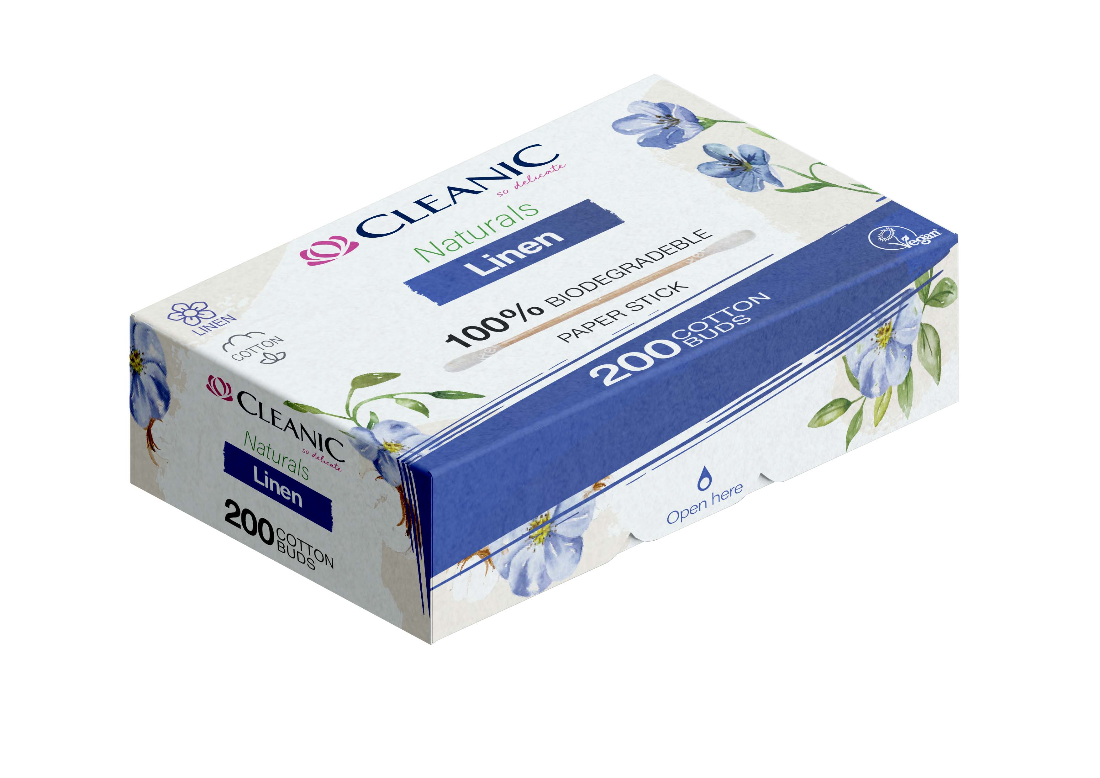 Cleanic Naturals Linen Patyczki Higieniczne 200 Szt.