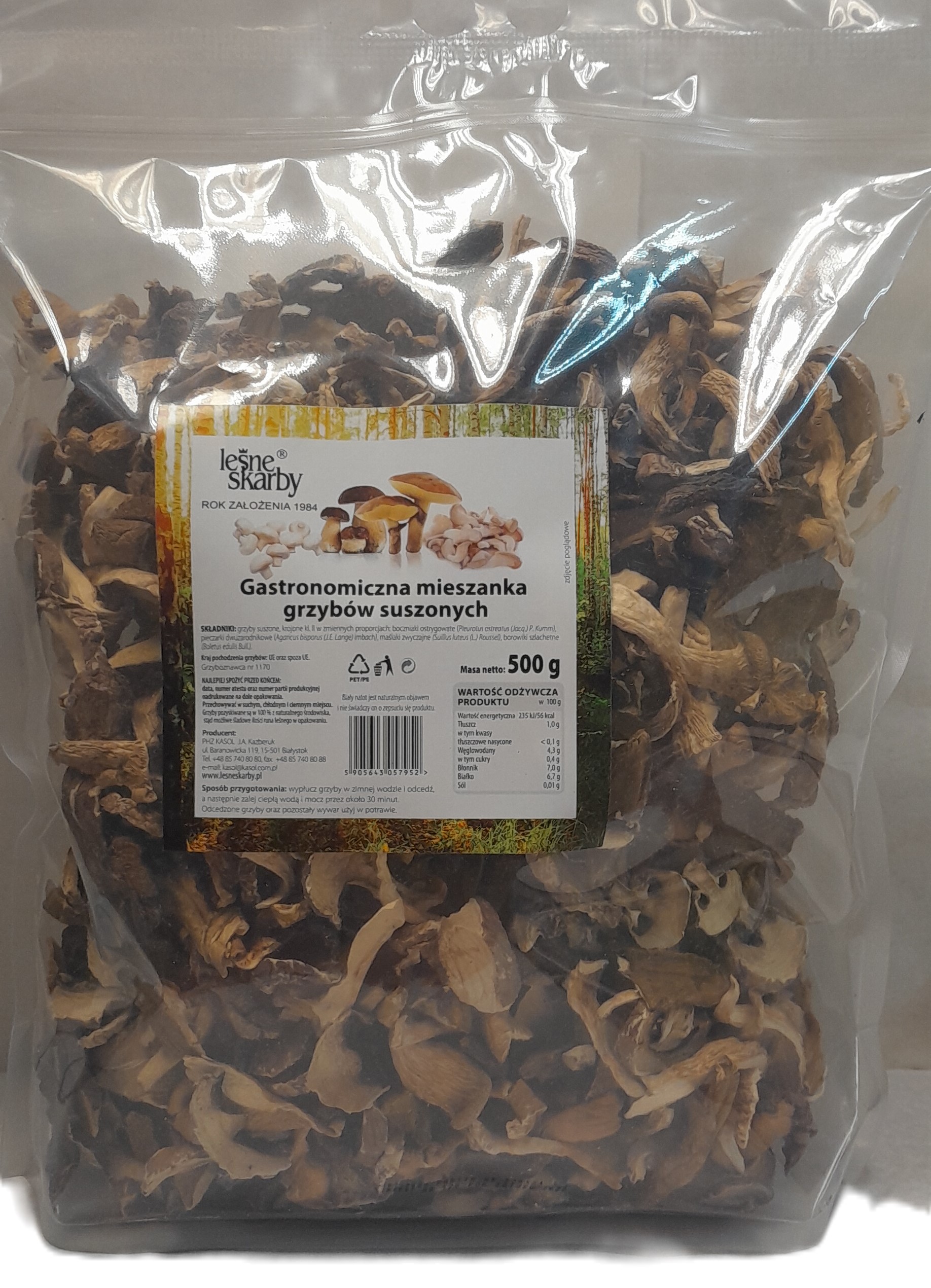 Gastronomiczna Mieszanka Suszonych Grzybów 500G Leśne Skarby
