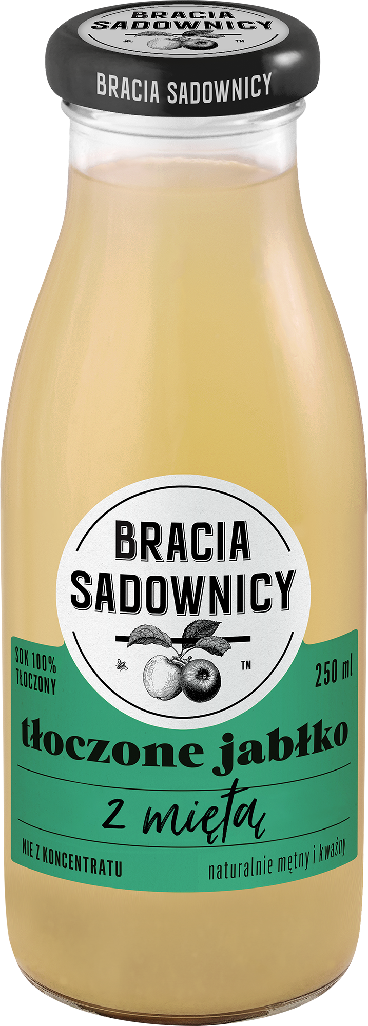 Bracia Sadownicy Sok Tłoczony 250 Ml Jabłko Z Miętą