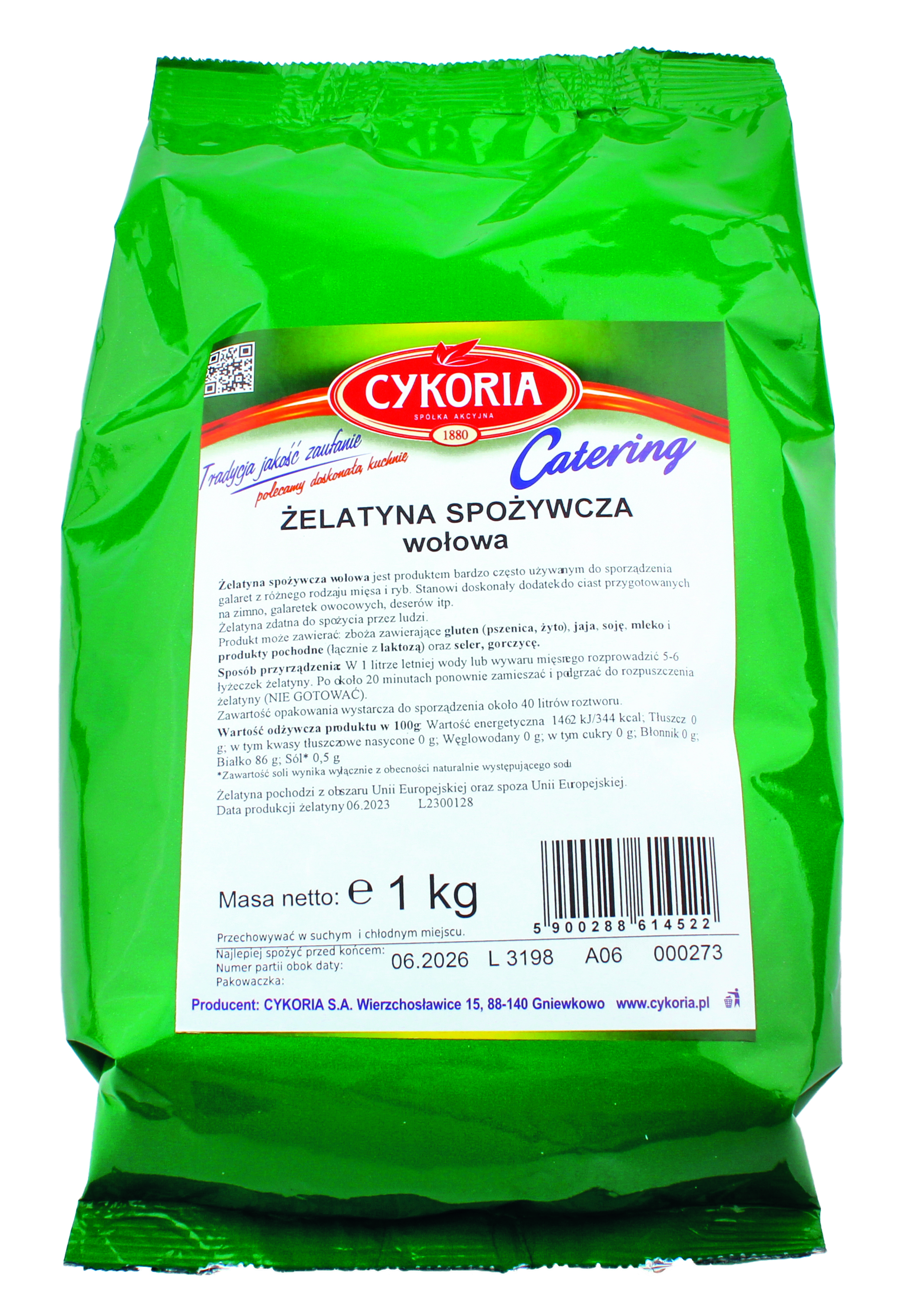 Żelatyna Spożywcza Wołowa Cykoria 1Kg