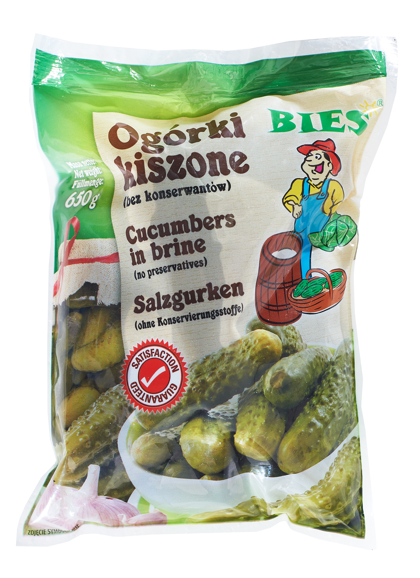 Ogórki Kiszone Polska 650G Bies