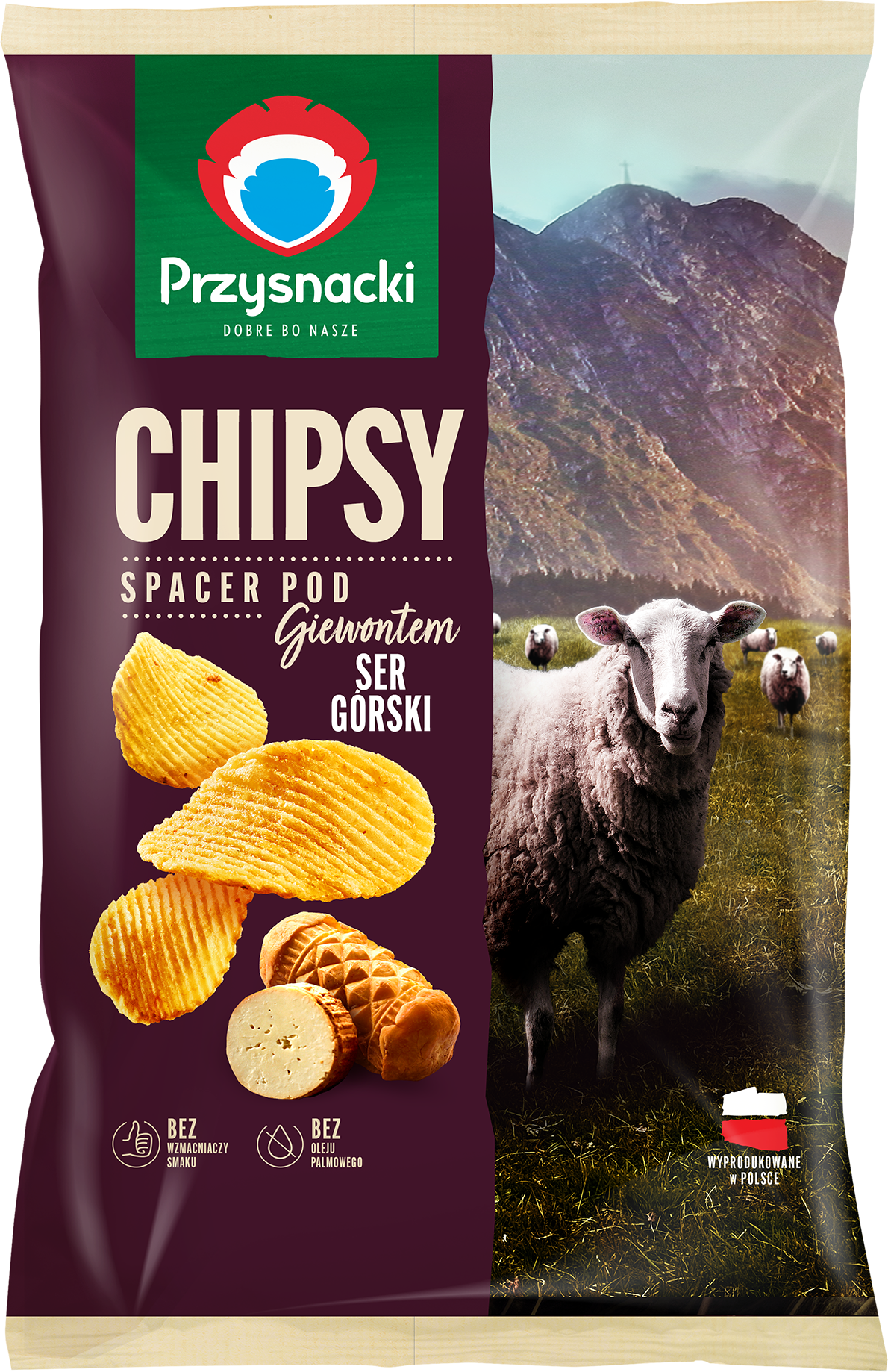 Przysnacki Chipsy Spacer Pod Giewontem O Smaku Sera Górskiego 130 G