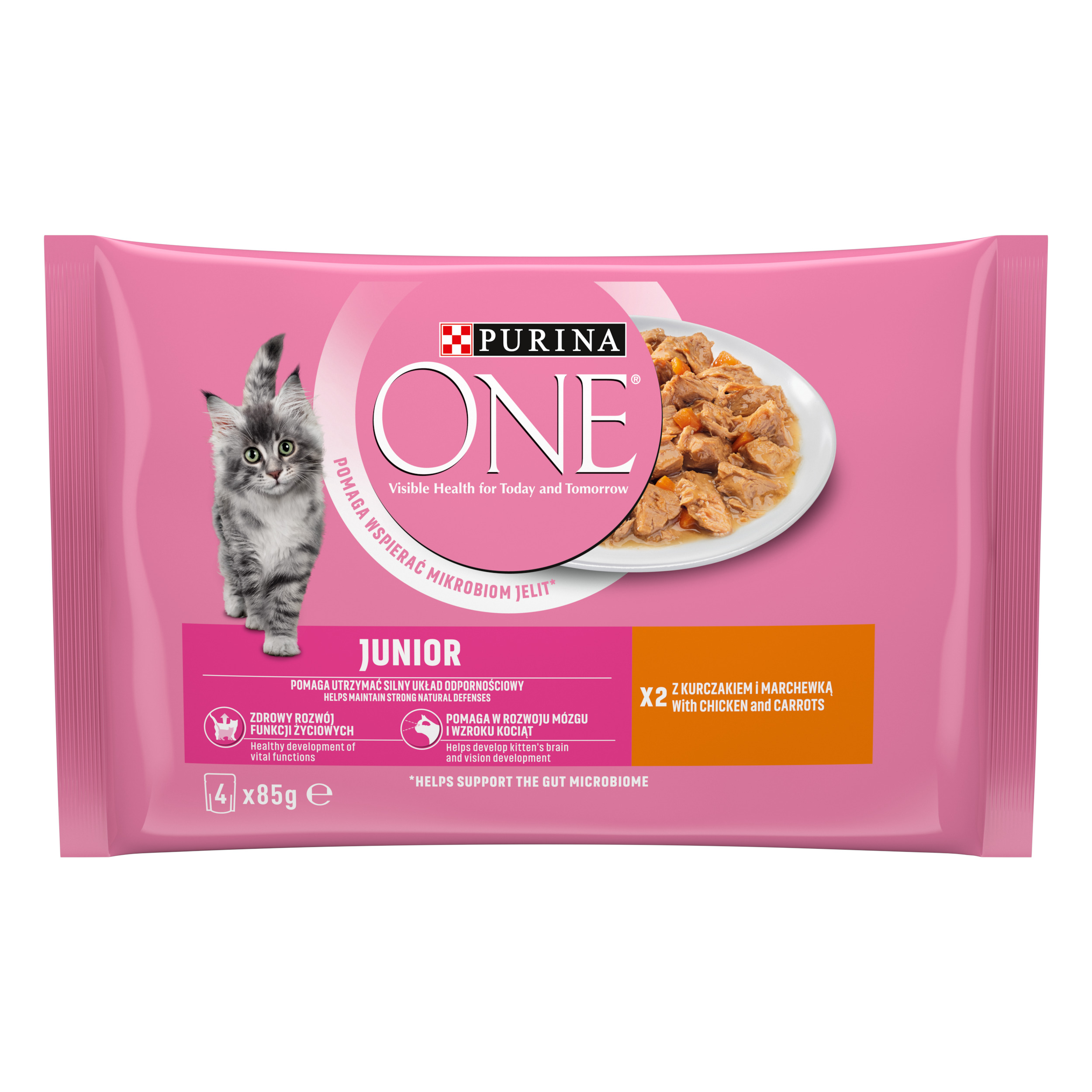 Purina One Junior Kurczak (4X85G)