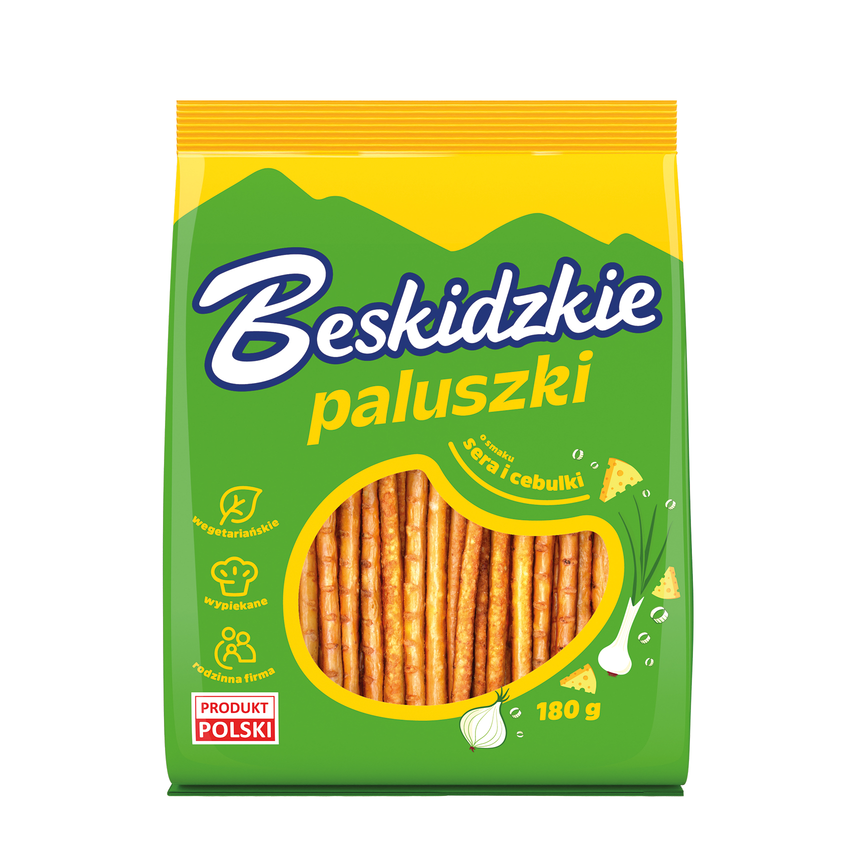 Beskidzkie Paluszki O Smaku Serowo-Cebulowym 180G