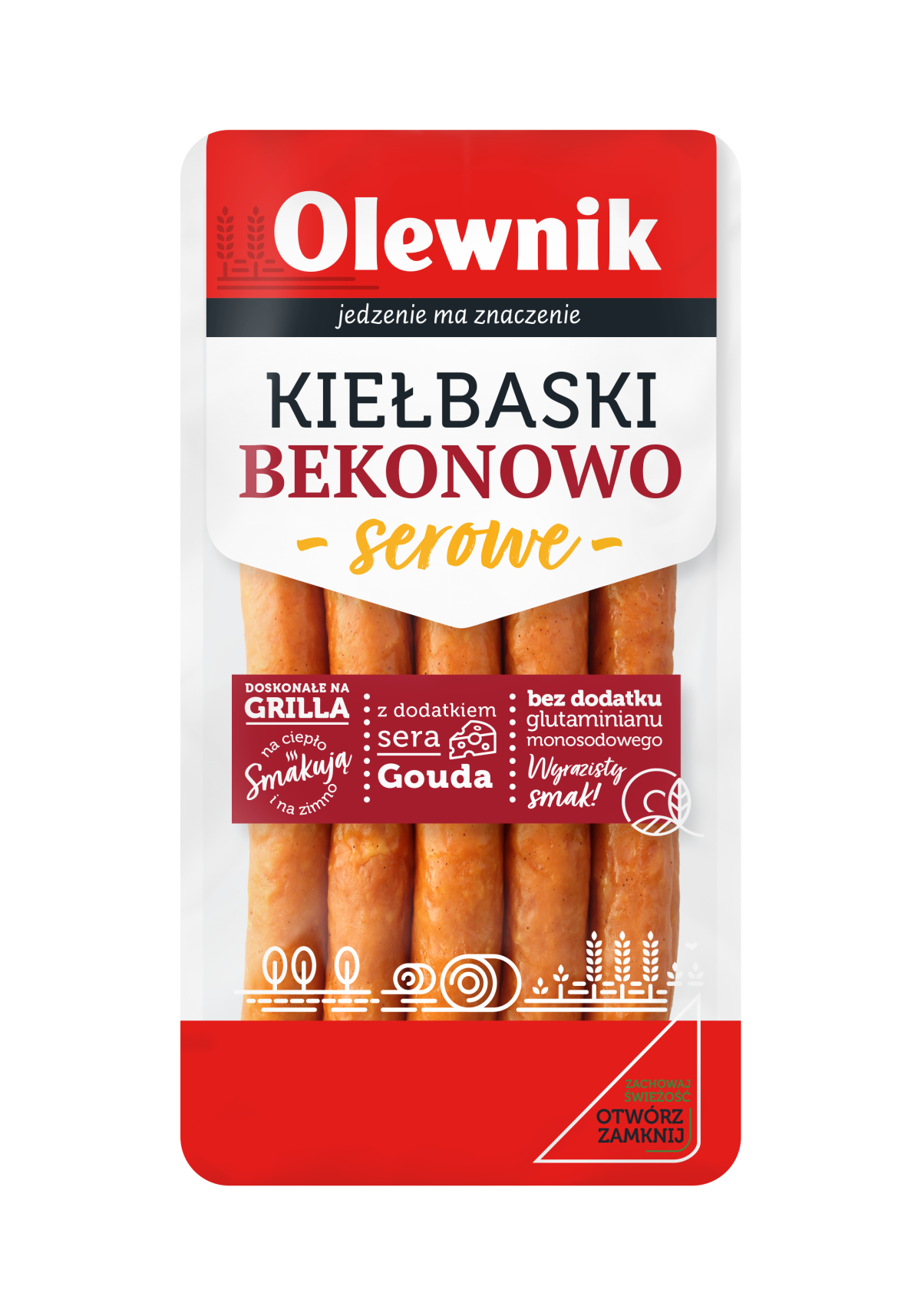 Kiełbaski Bekonowo-Serowe 200G Olewnik