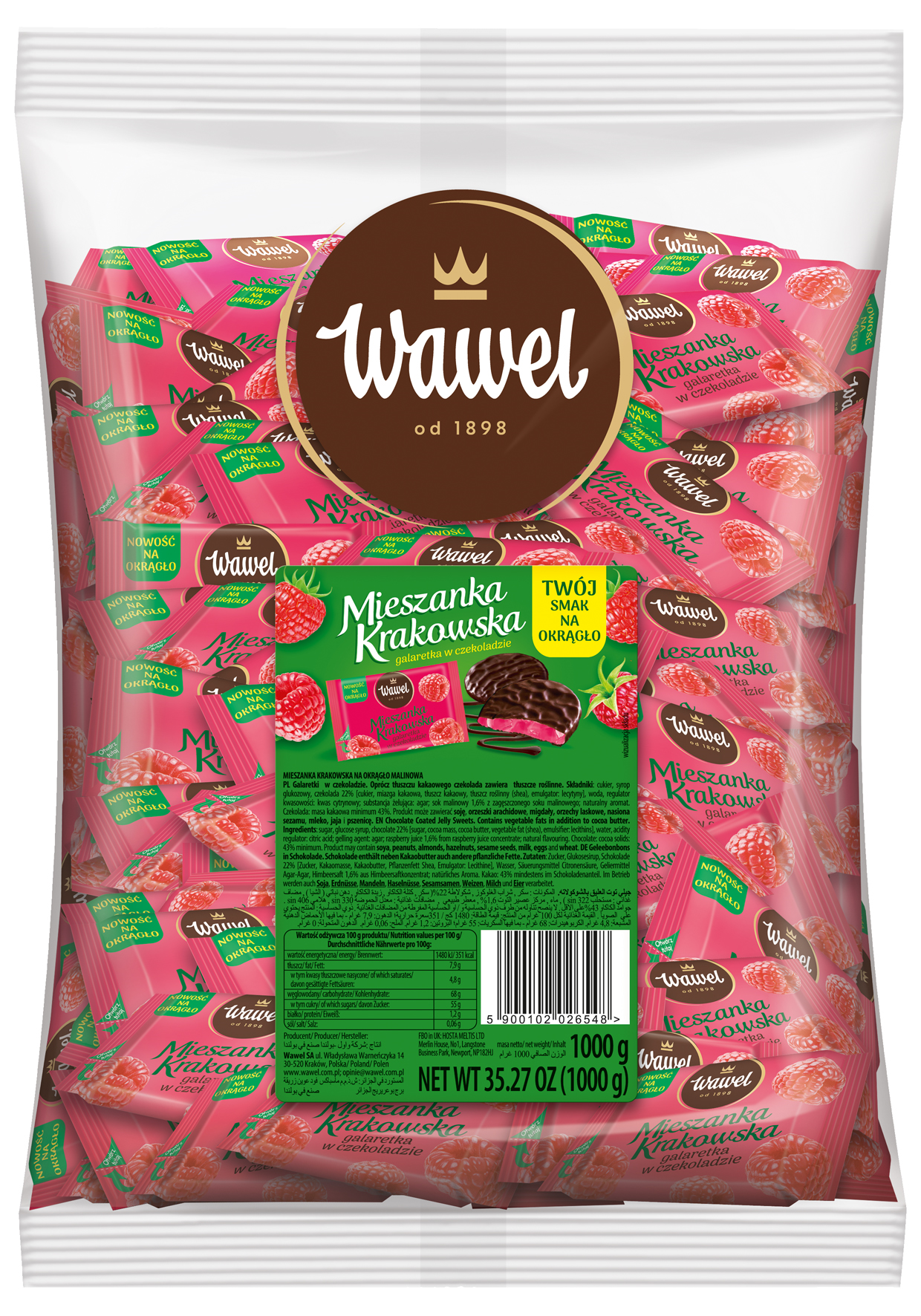 Wawel Mieszanka Krakowska Malinowa 1Kg