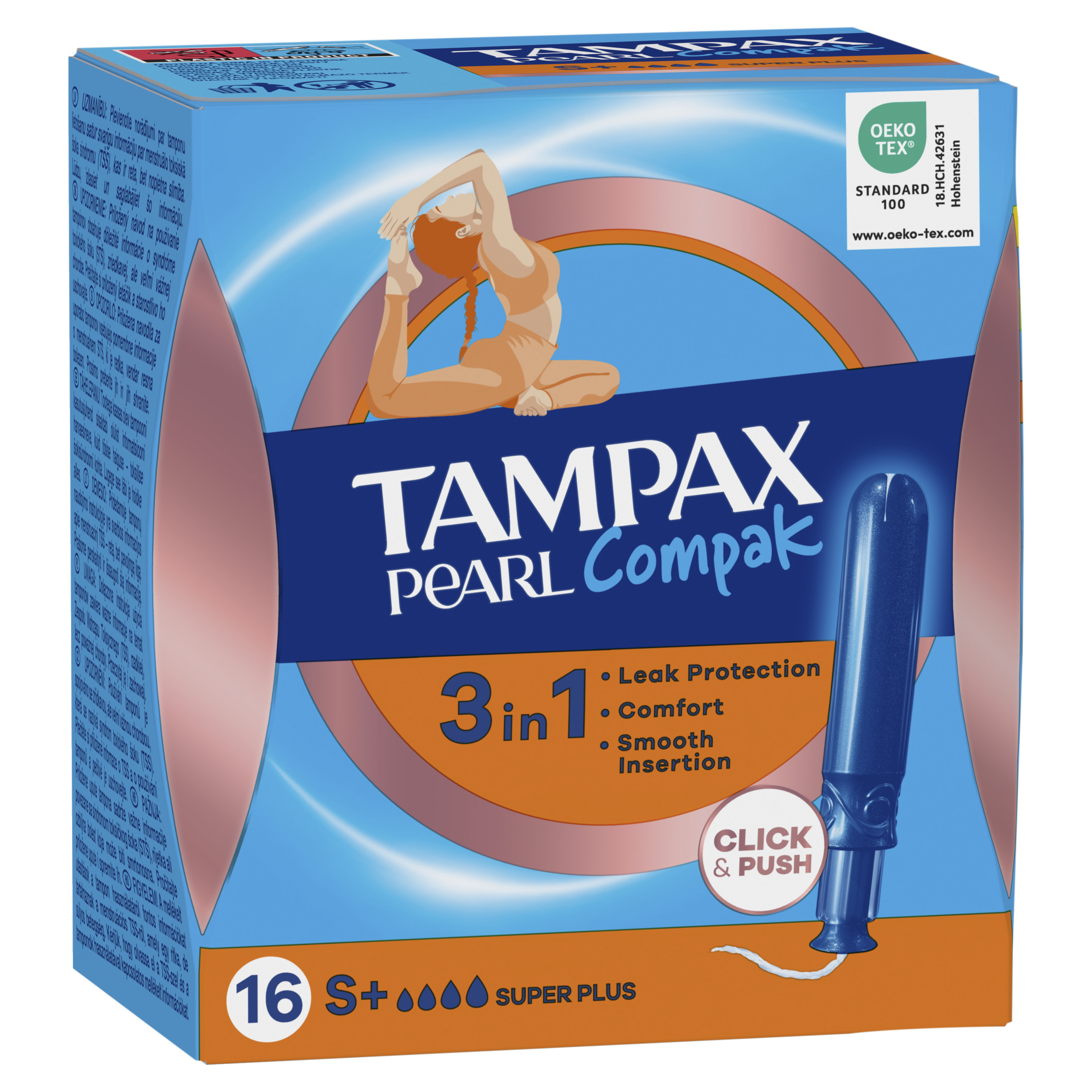 Tampax Pearl Compak Super Plus Tampony Z Aplikatorem X 16 Sztuk