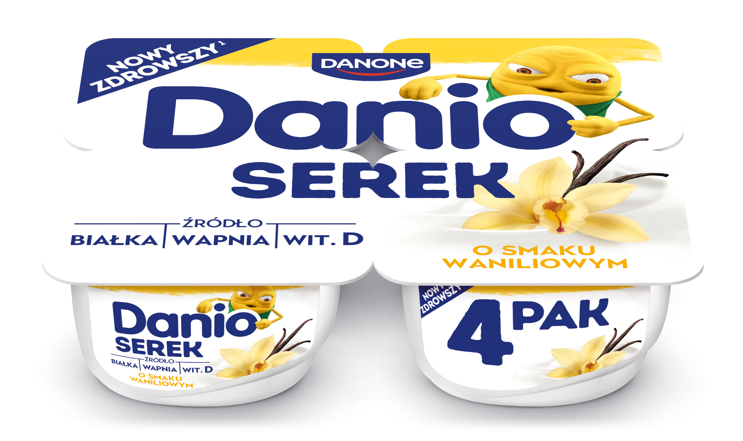 Danio Serek Homogenizowany O Smaku Waniliowym 520 G (4X130 G)