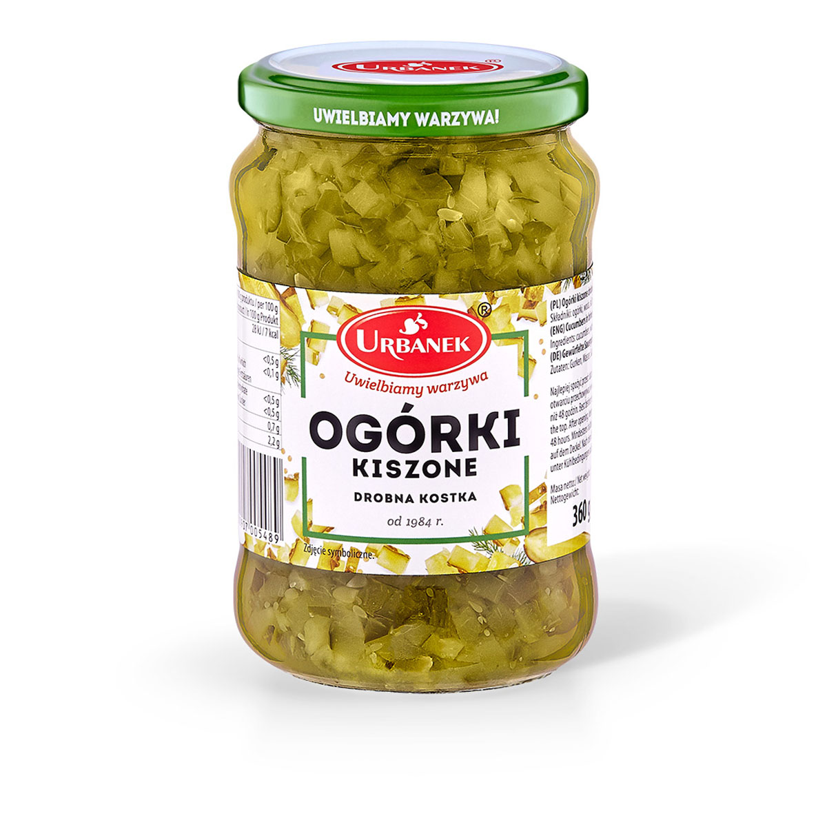 Ogórki Kiszone Drobna Kostka 360G Urbanek