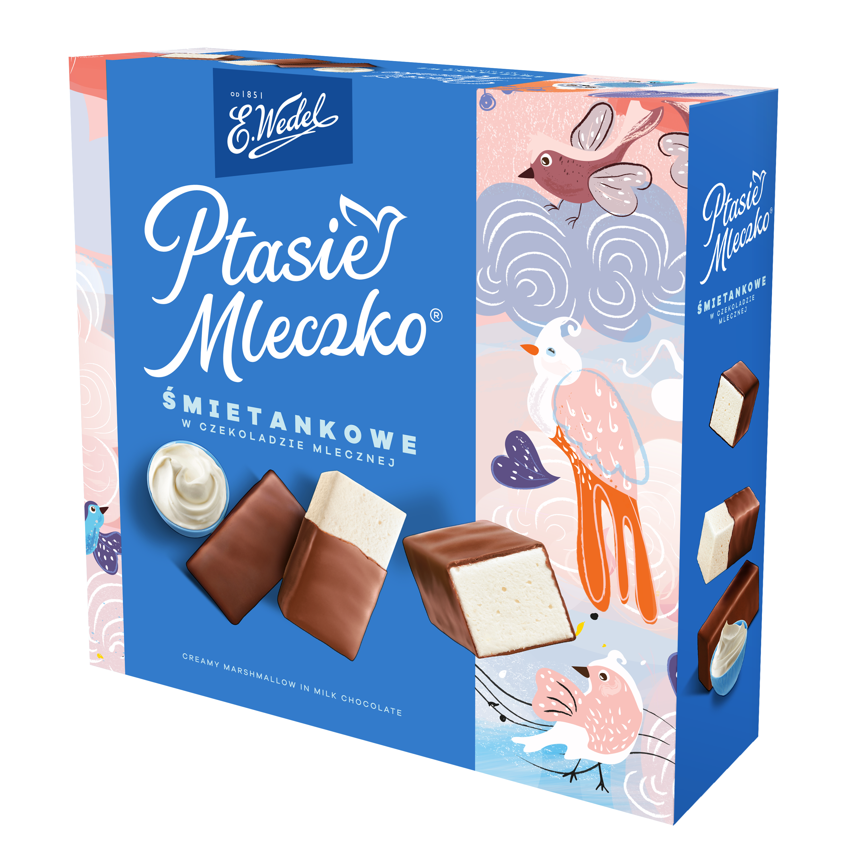 E.Wedel Ptasie Mleczko Śmietankowe W Czekoladzie Mlecznej 340G