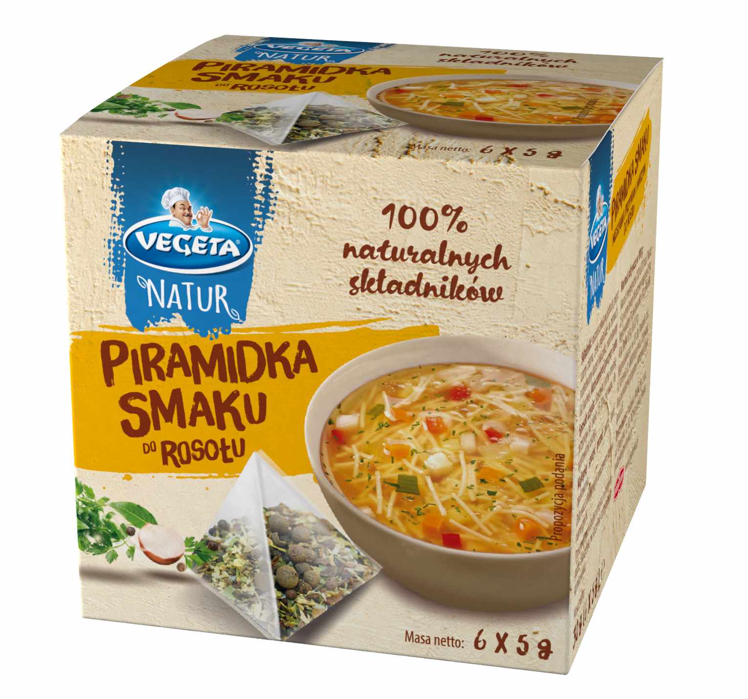 Piramidka Smaku Vegeta Natur Do Rosołu 30G