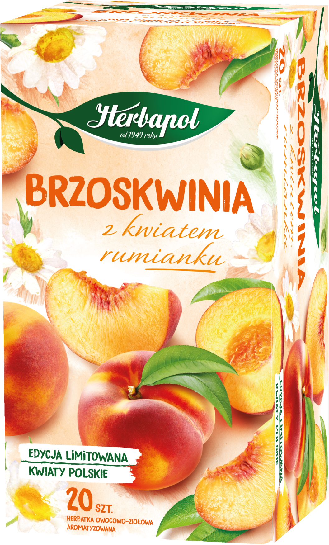 Herbapol Herbatka Owocowa Brzoskwinia Z Rumiankiem (20 Torebek X 2,3G) 46G