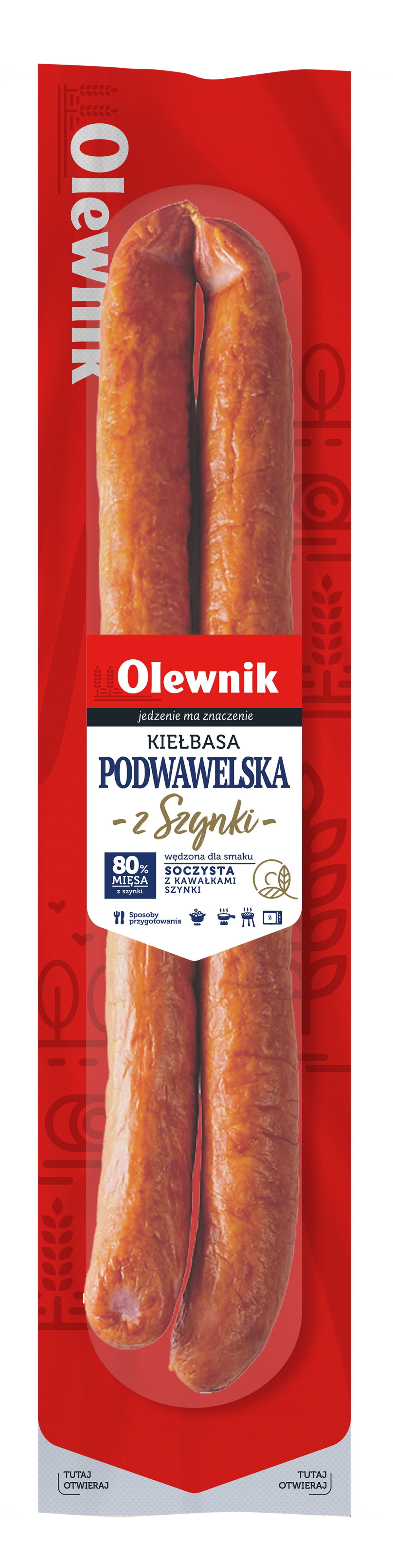 Kiełbasa Podwawelska Z Szynki 400 G Olewnik