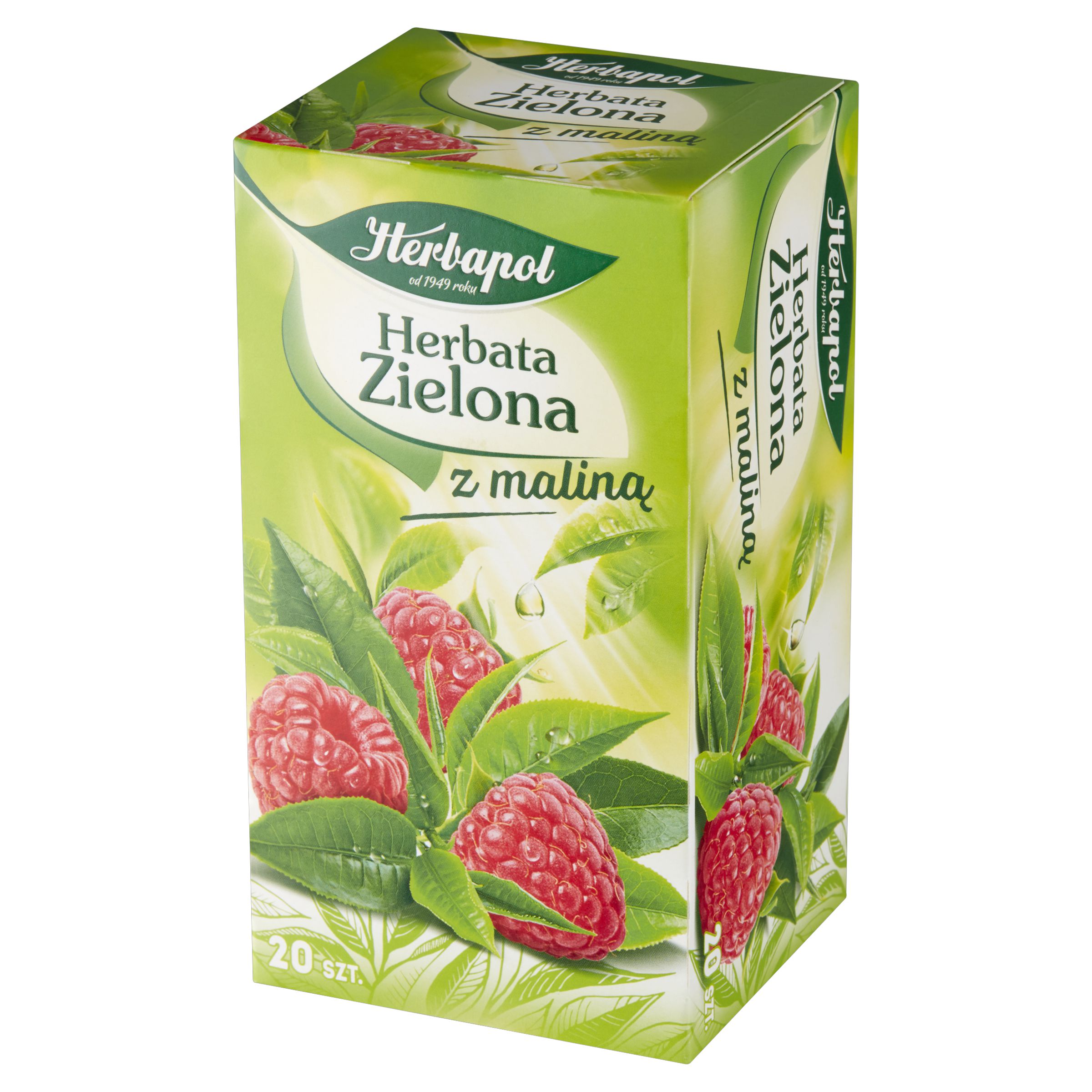 Herbapol Herbata Zielona Z Maliną (20 Torebek X 1,7G) 34G