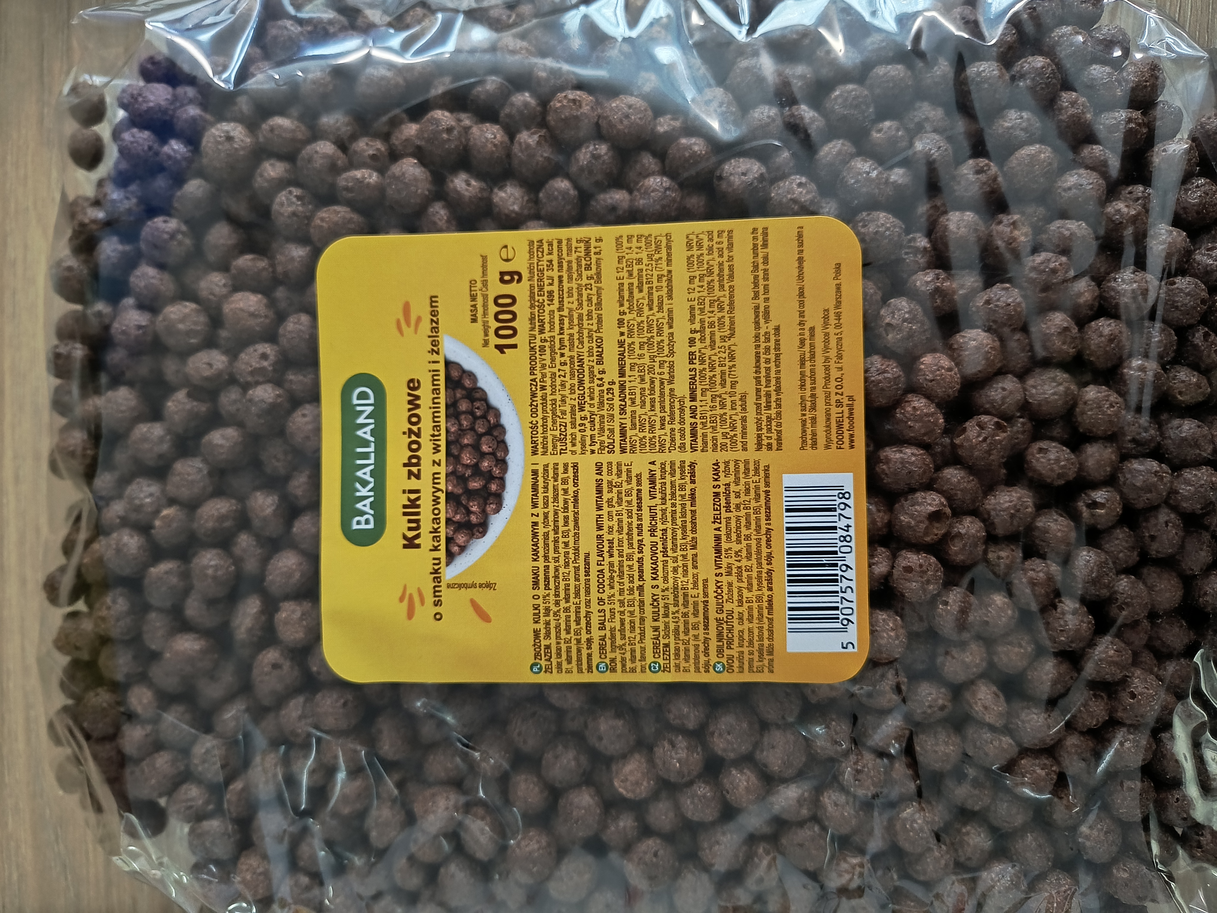 Zbożowe Kulki O Smaku Czekoladowym 1 Kg Bakalland