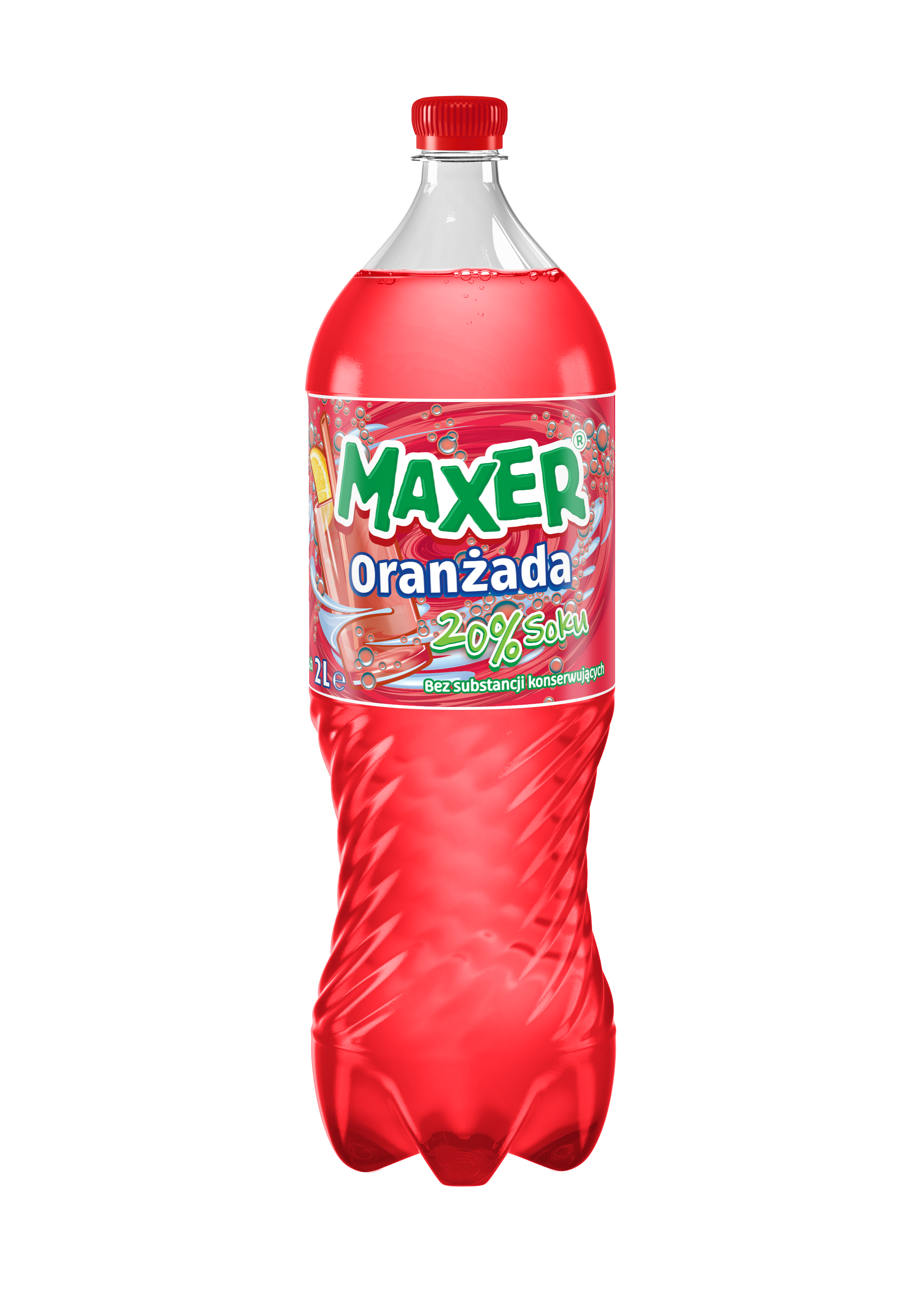 Maxer Oranżada 20% Soku 2 L