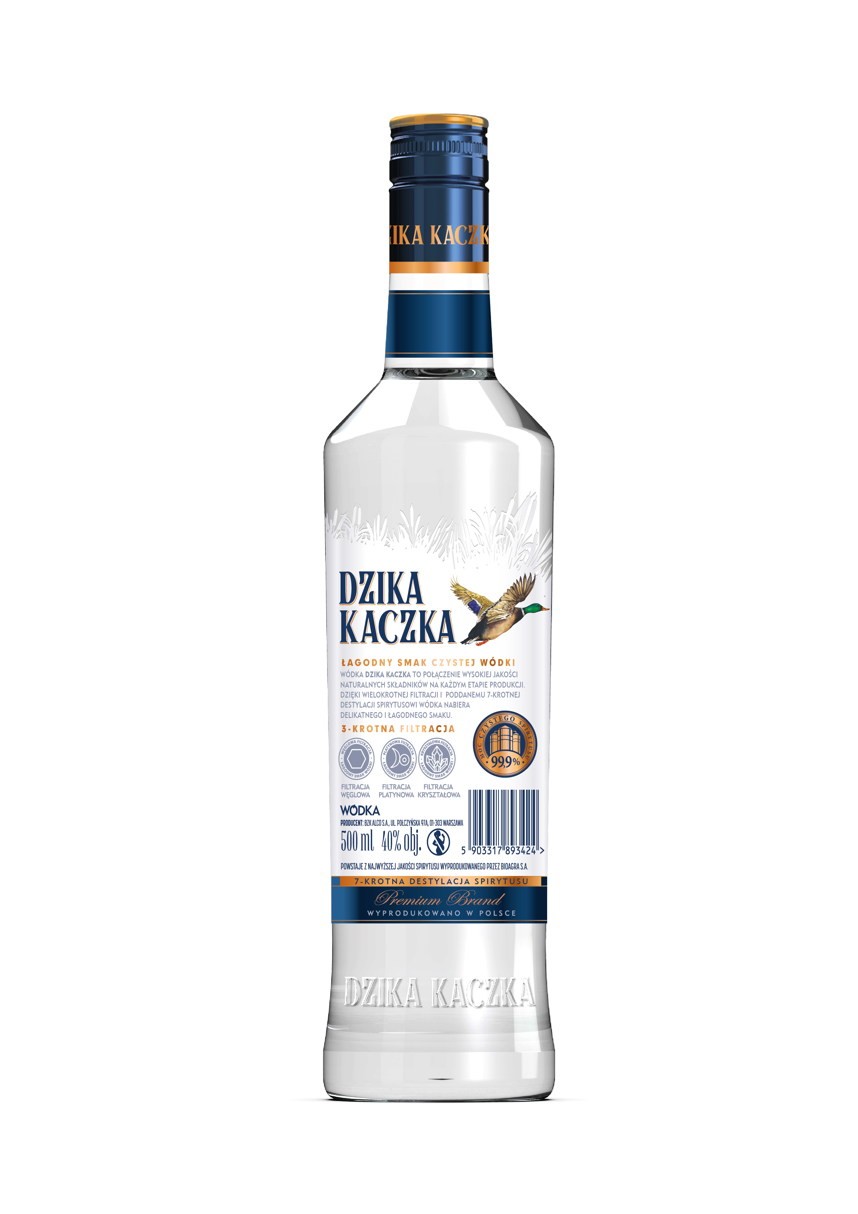 Wódka Dzika Kaczka 40% 500Ml